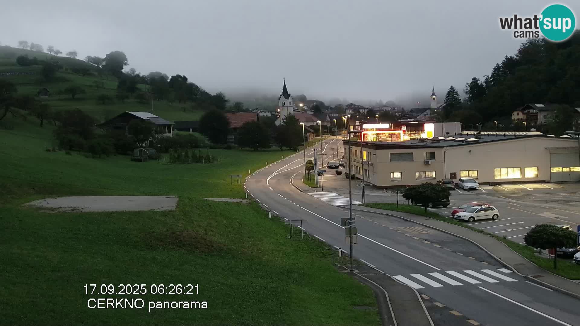 Cerkno entrada a la ciudad Webcam en vivo