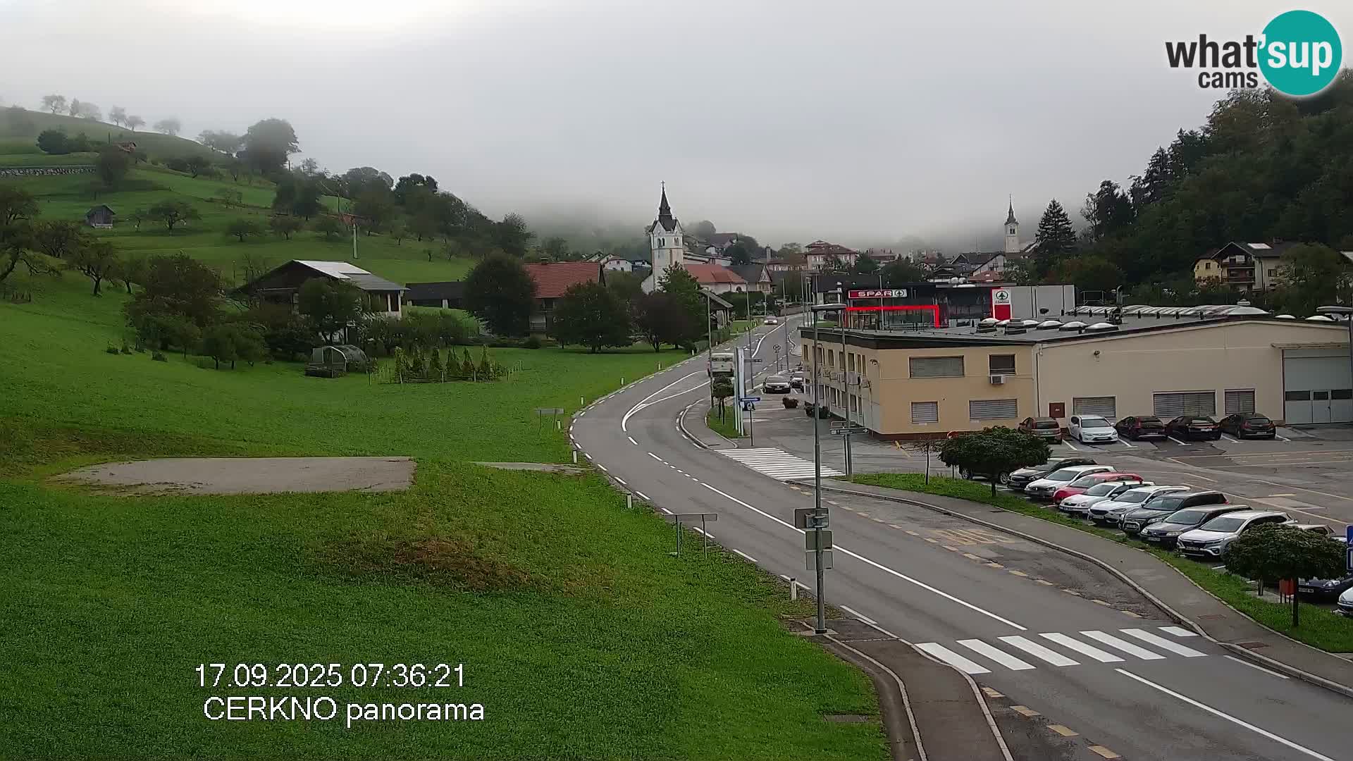 Cerkno city entrance Live Webcam