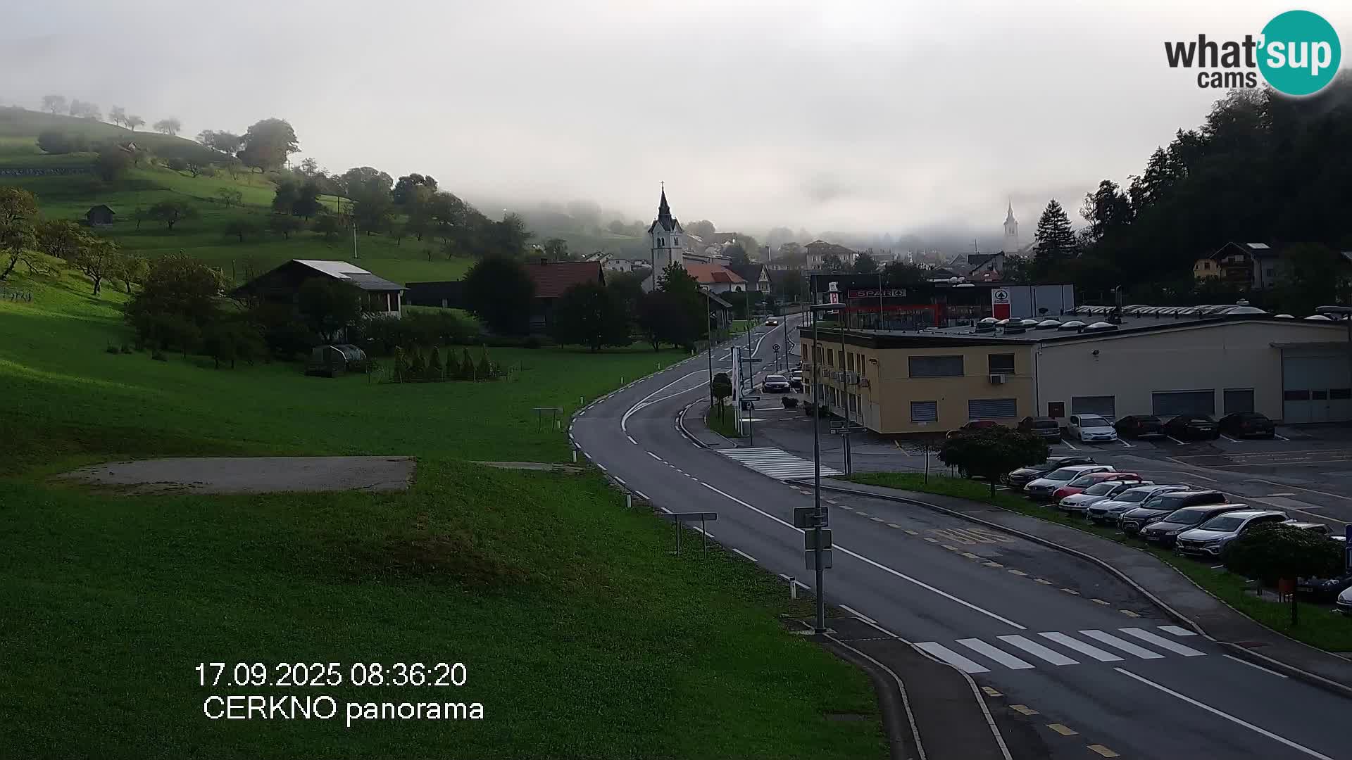 Webcam en direct – Entrée de la ville de Cerkno