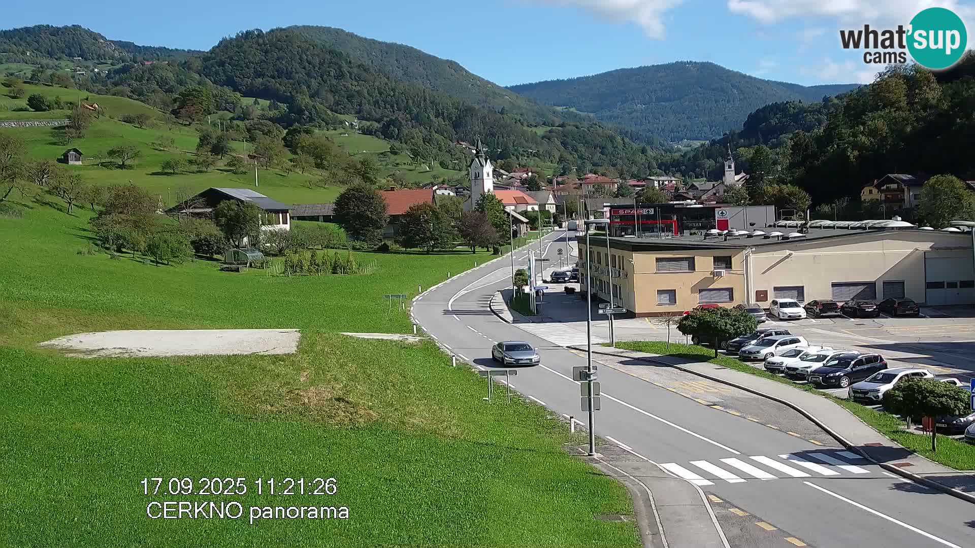 Cerkno entrada a la ciudad Webcam en vivo