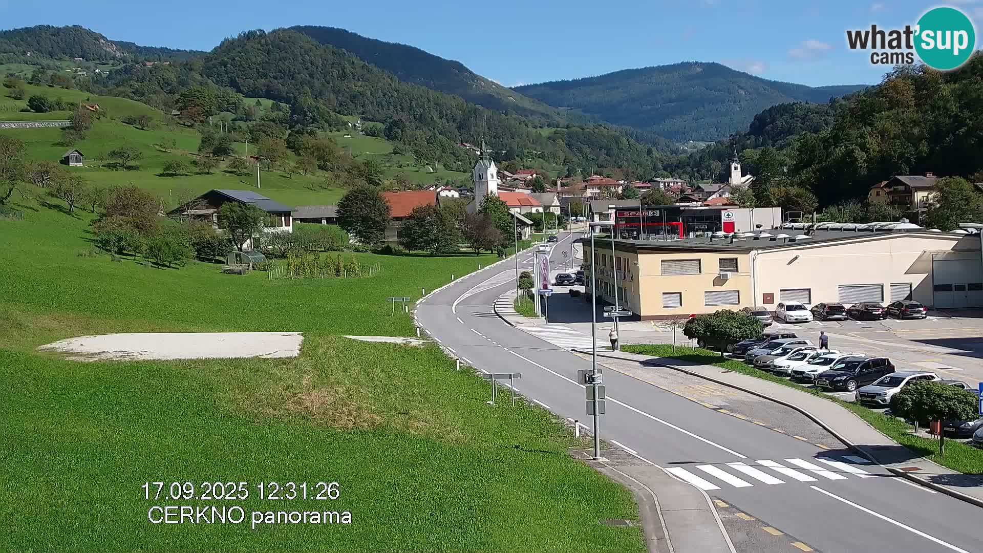 Cerkno city entrance Live Webcam