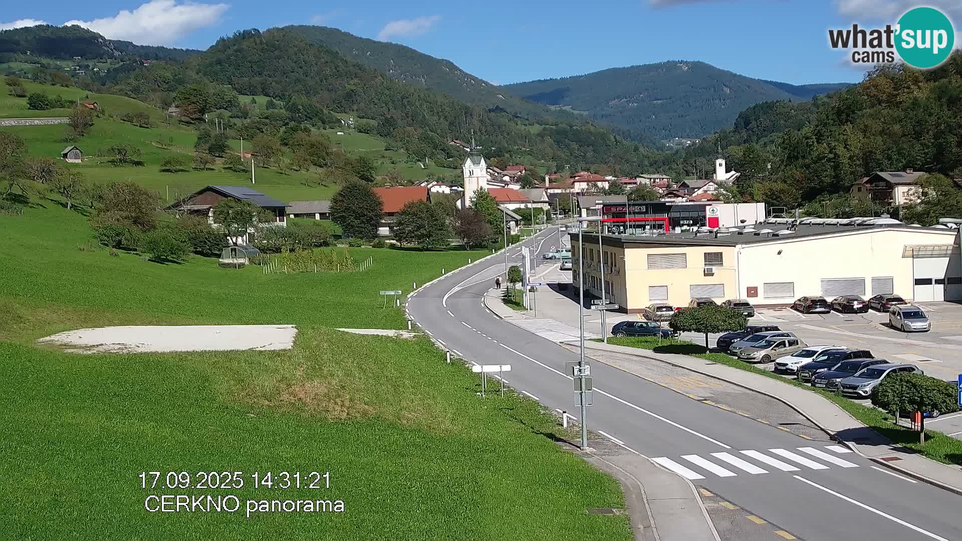 Cerkno entrada a la ciudad Webcam en vivo