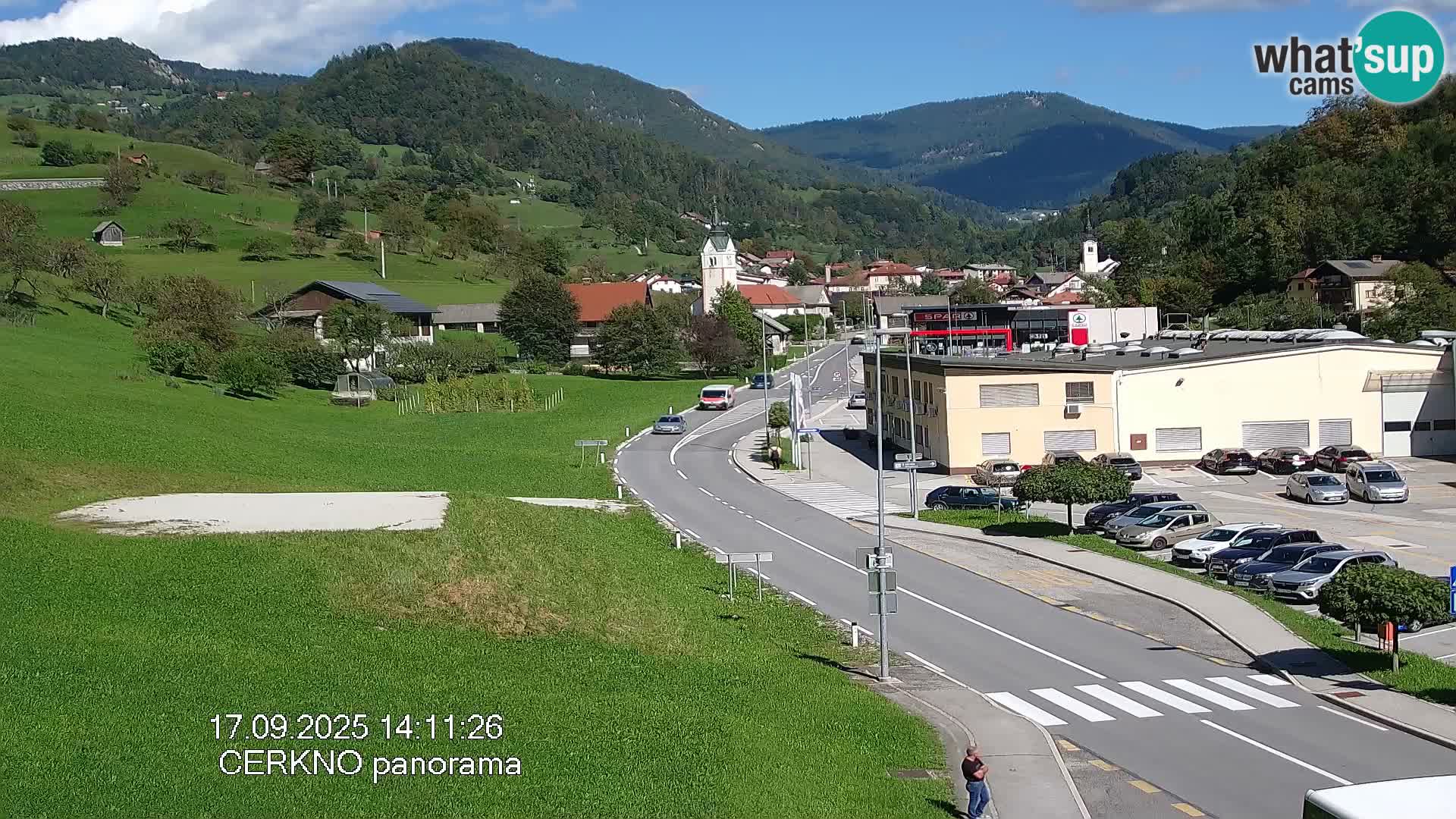 Webcam en direct – Entrée de la ville de Cerkno