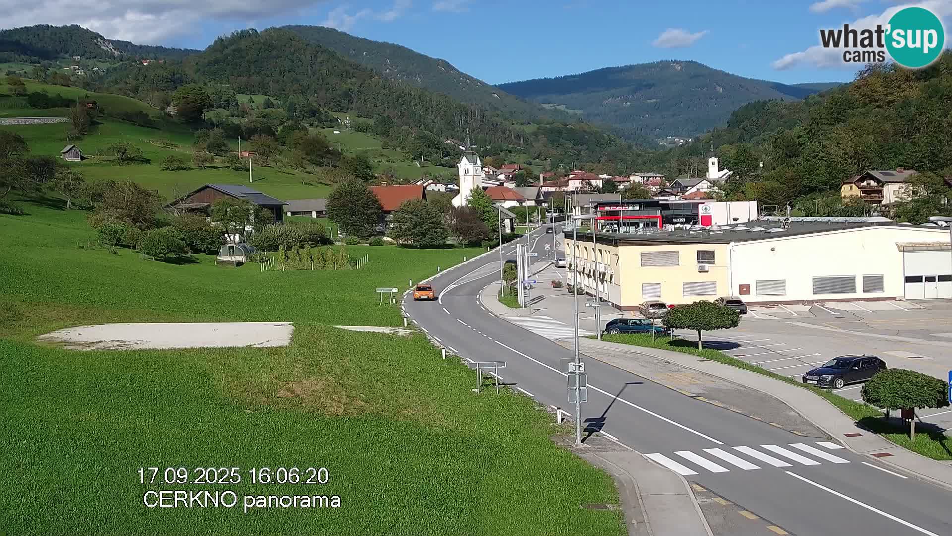 Cerkno city entrance Live Webcam