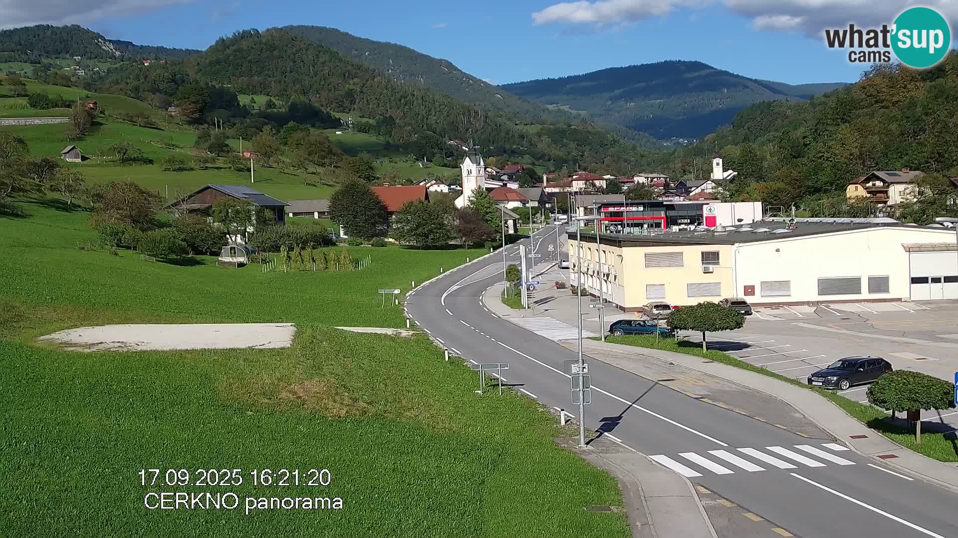 Cerkno entrada a la ciudad Webcam en vivo