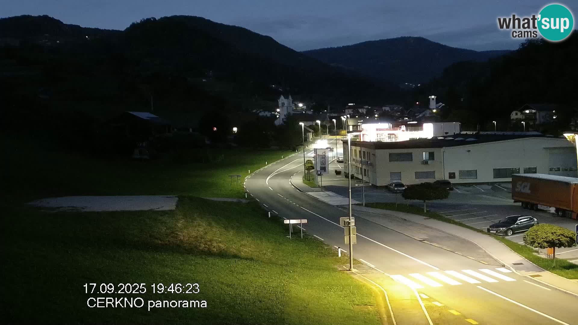 Cerkno city entrance Live Webcam