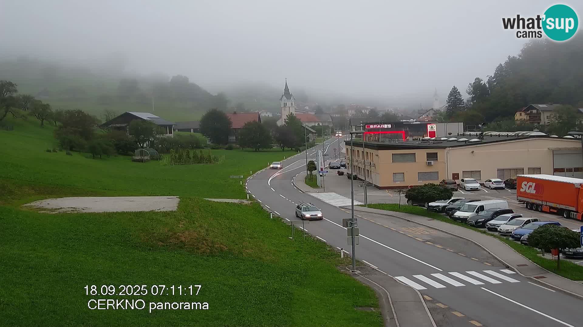 Cerkno entrada a la ciudad Webcam en vivo
