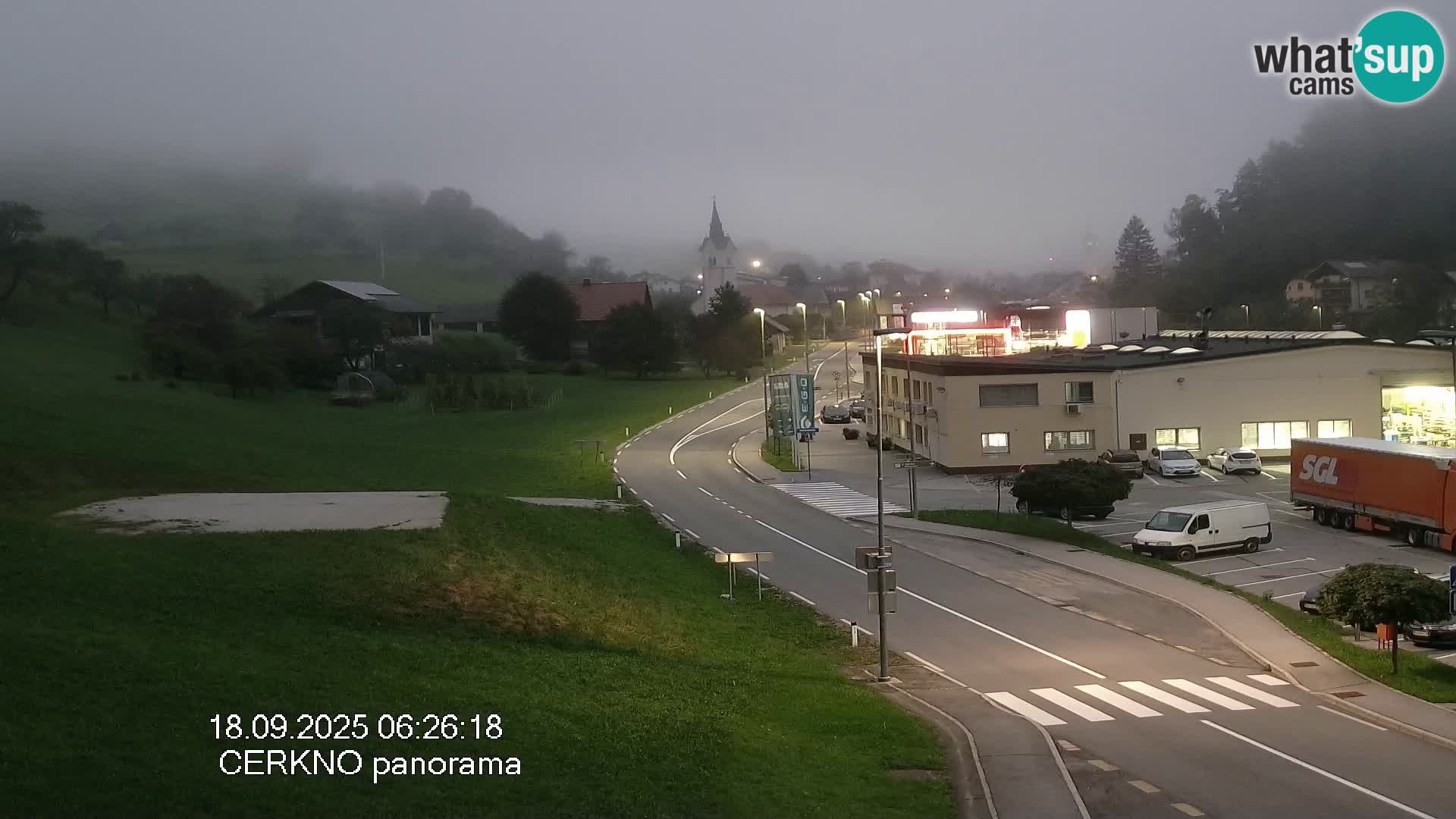 Cerkno city entrance Live Webcam