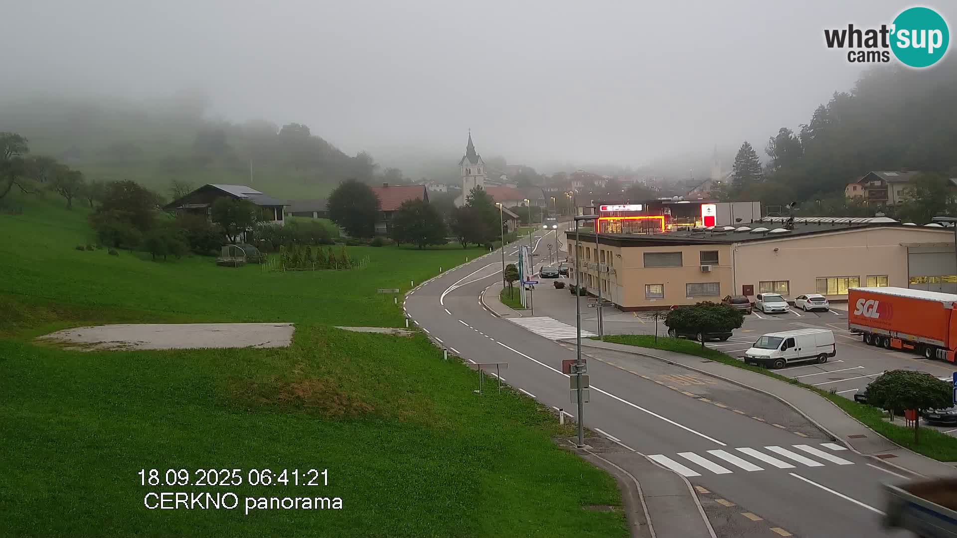 Cerkno entrada a la ciudad Webcam en vivo