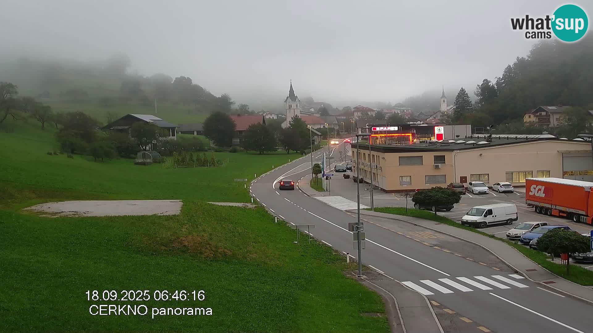 Cerkno entrada a la ciudad Webcam en vivo