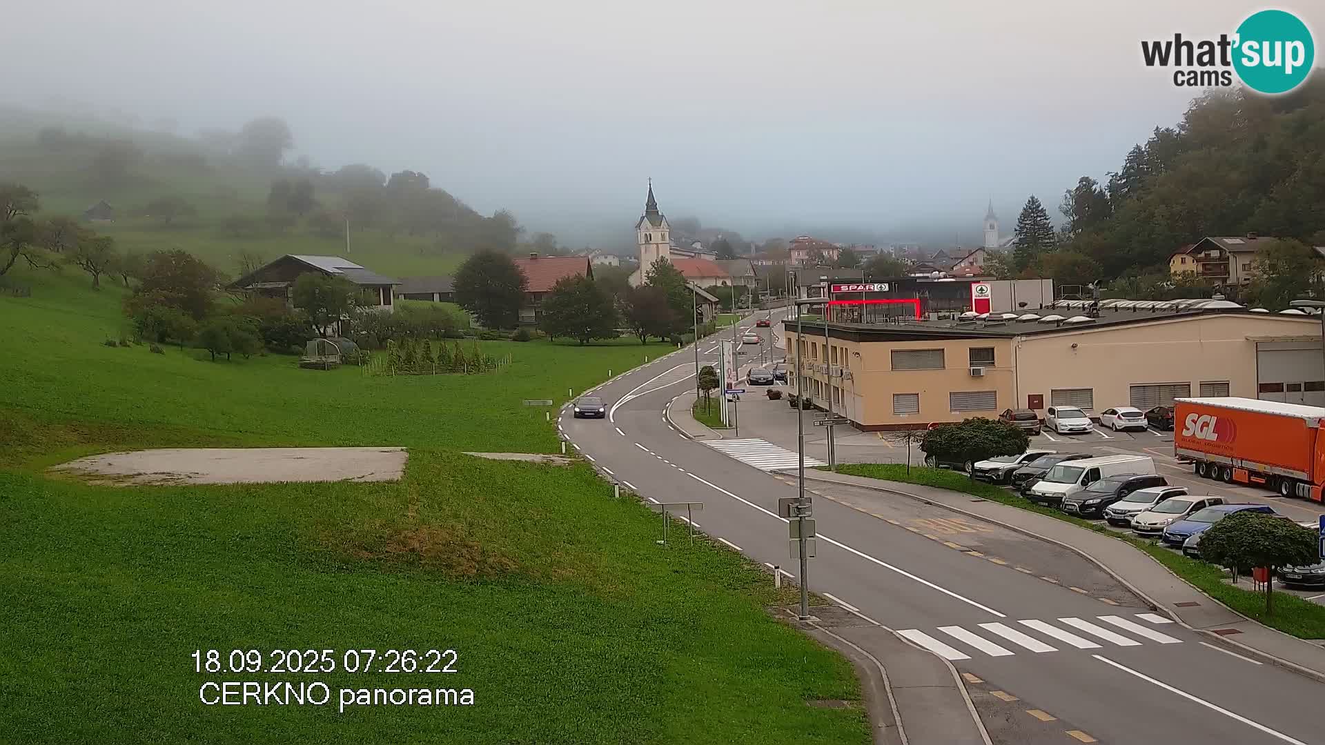 Cerkno city entrance Live Webcam