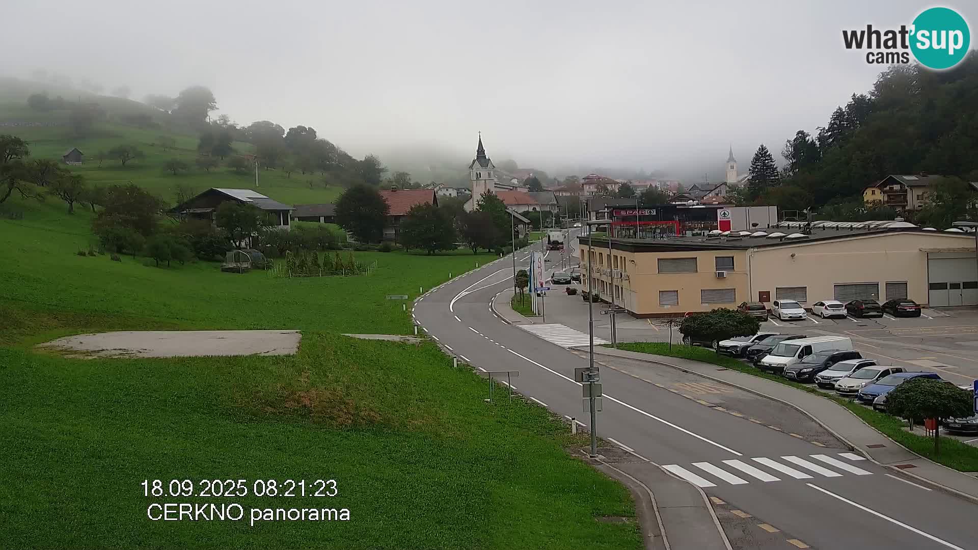 Cerkno entrada a la ciudad Webcam en vivo