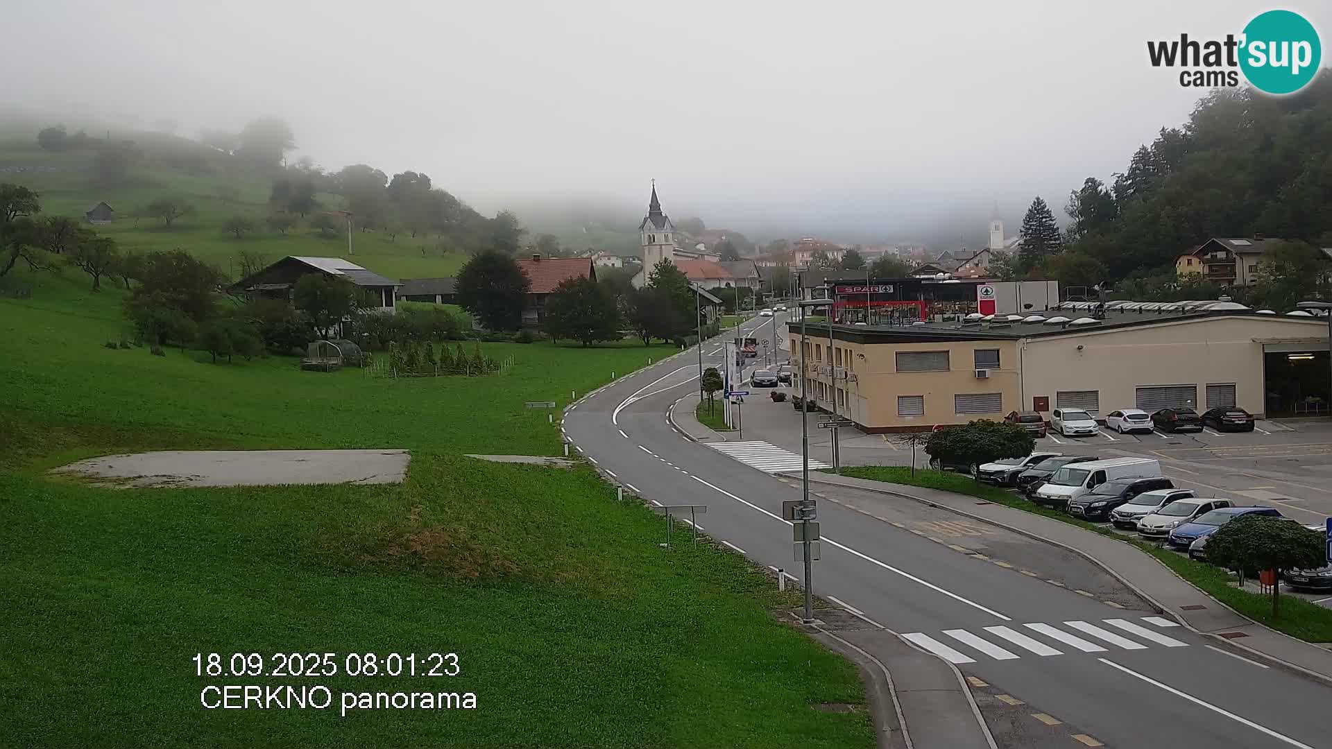 Cerkno city entrance Live Webcam