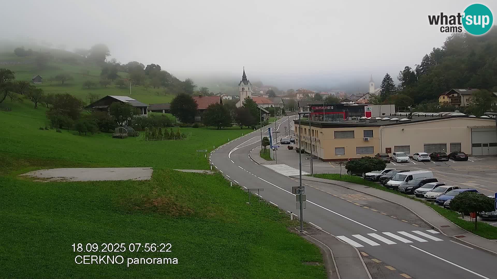Cerkno city entrance Live Webcam