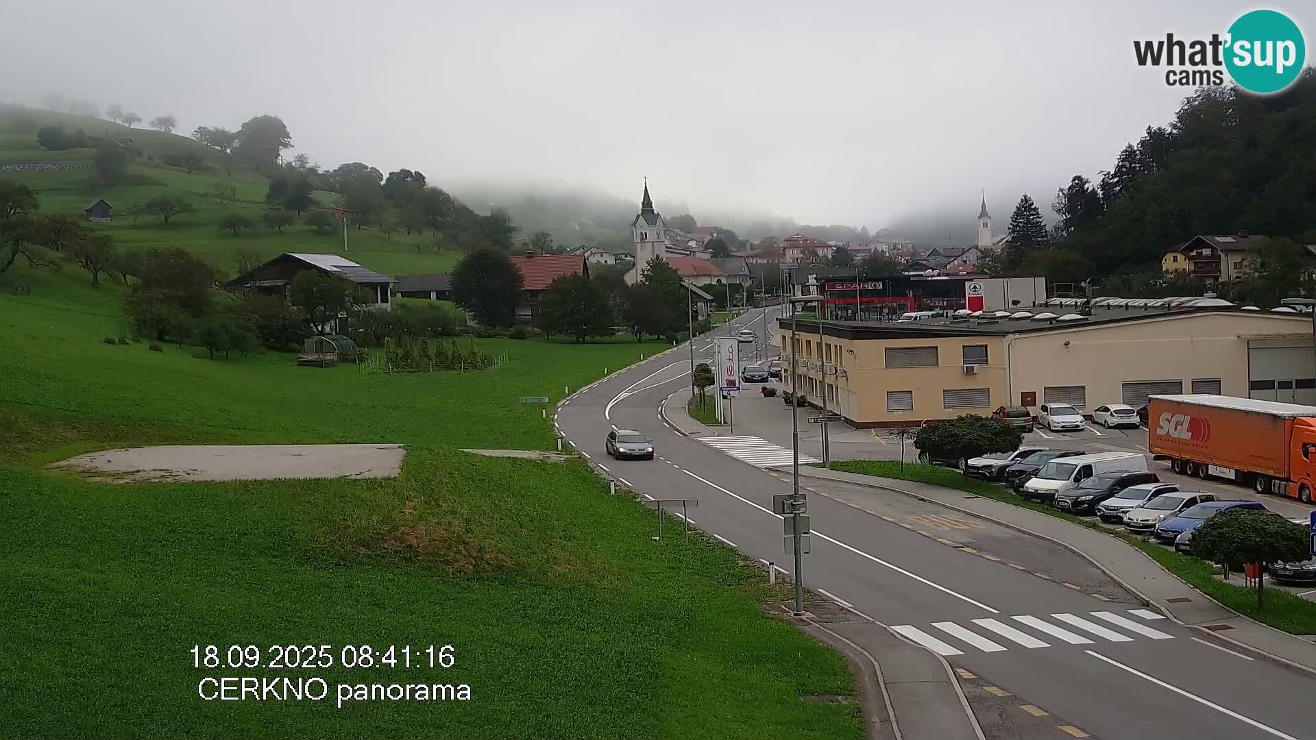 Cerkno entrada a la ciudad Webcam en vivo