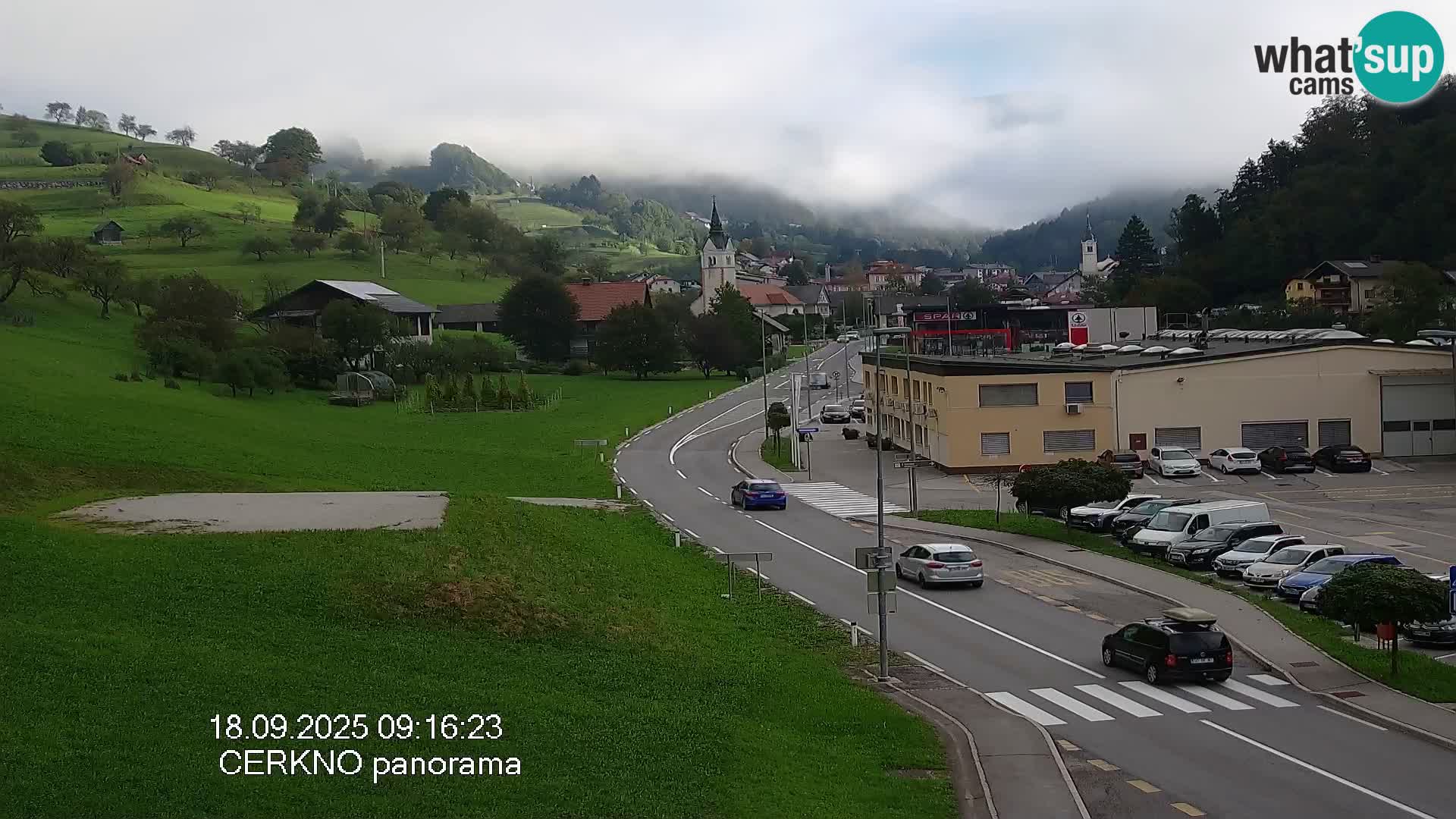 Cerkno city entrance Live Webcam