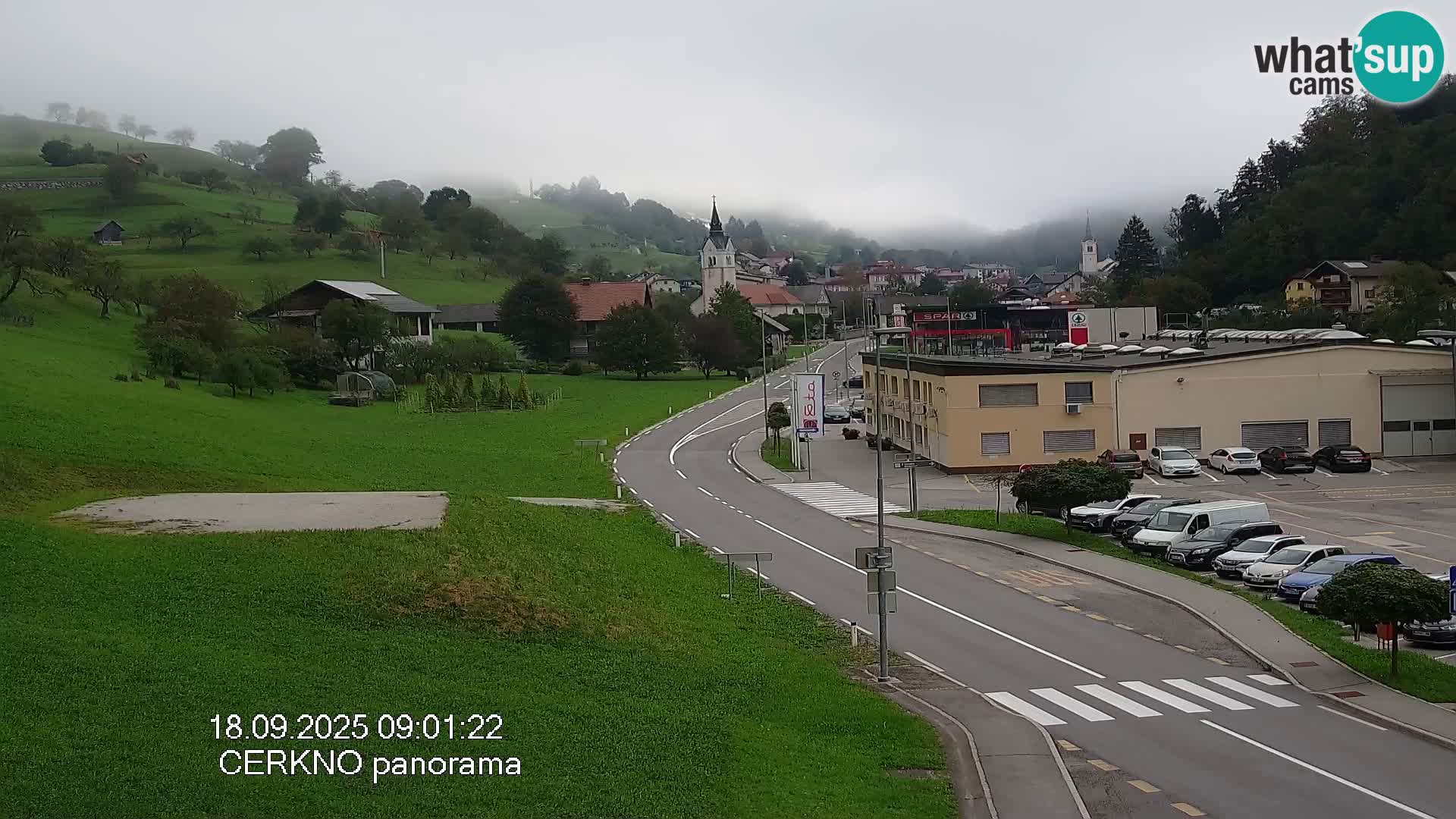 Cerkno city entrance Live Webcam