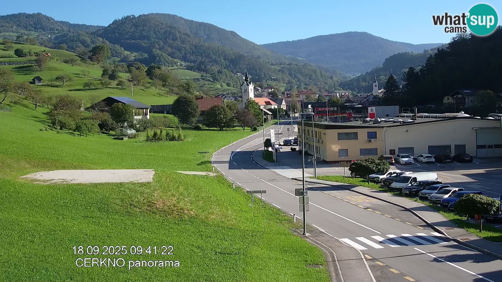 Cerkno city entrance Live Webcam