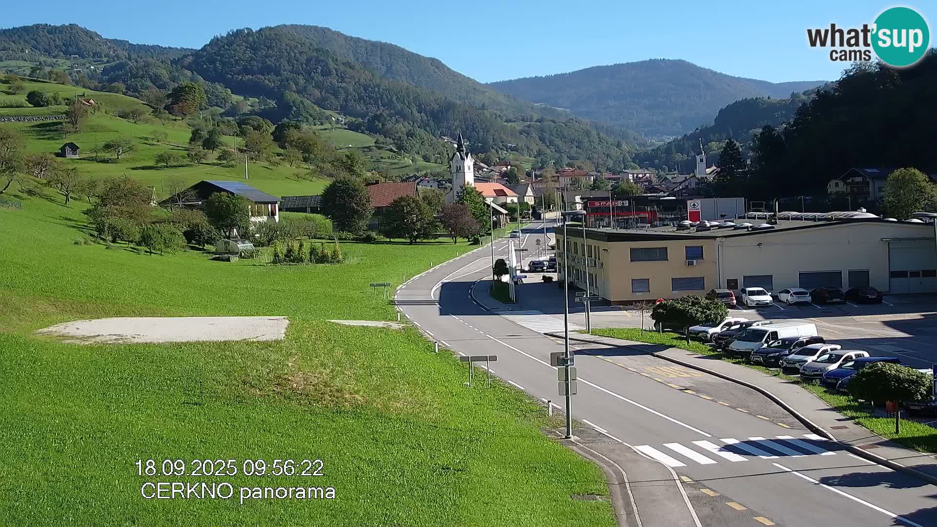 Webcam en direct – Entrée de la ville de Cerkno