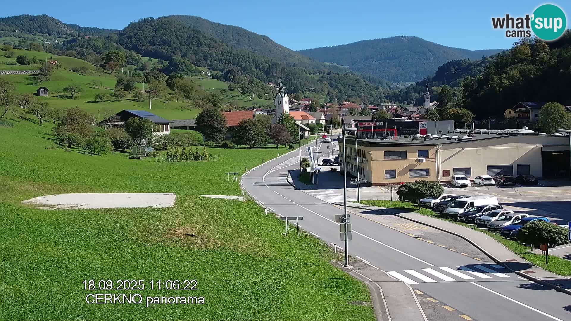 Cerkno city entrance Live Webcam