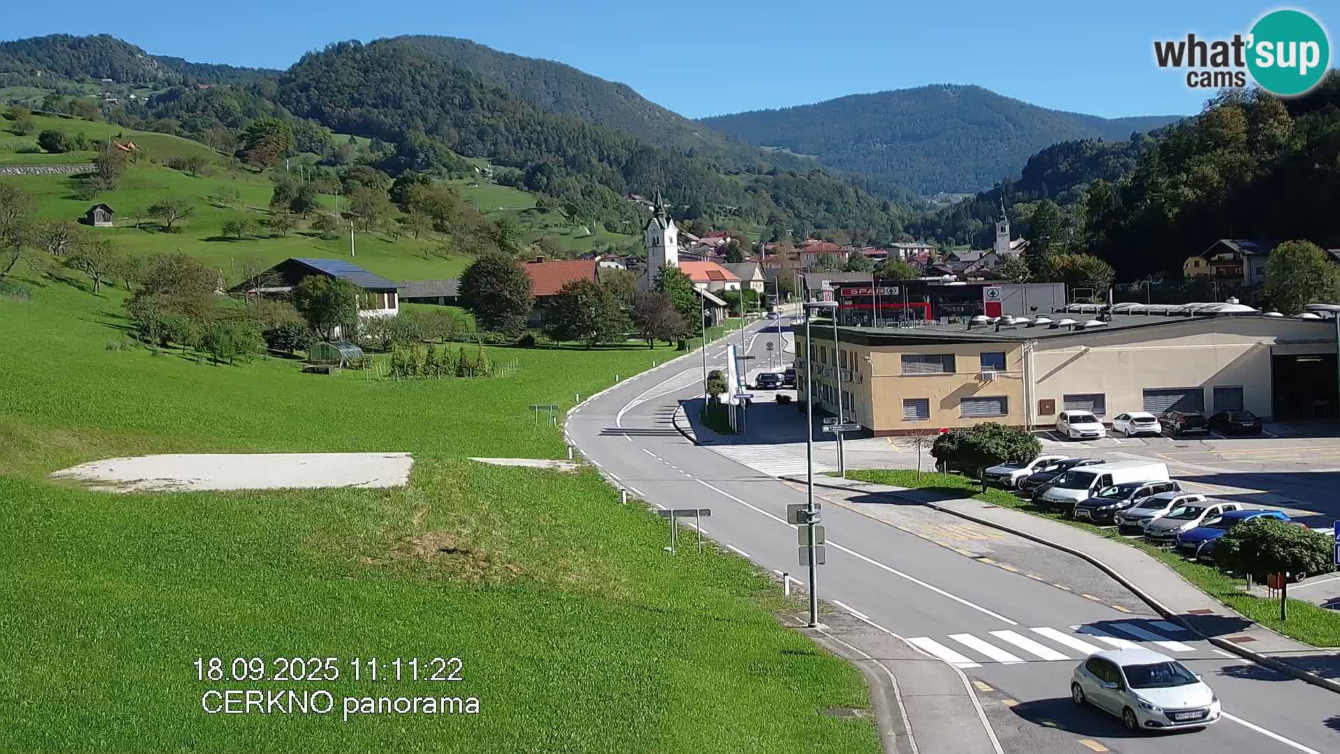 Cerkno entrada a la ciudad Webcam en vivo