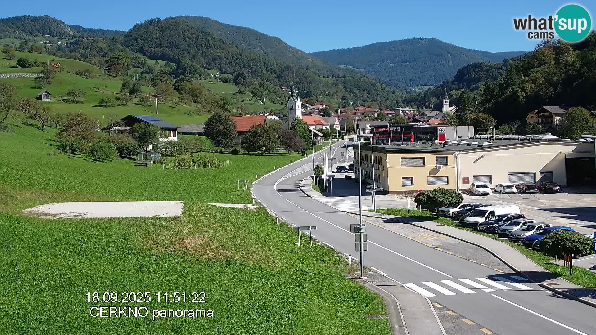 Webcam en direct – Entrée de la ville de Cerkno