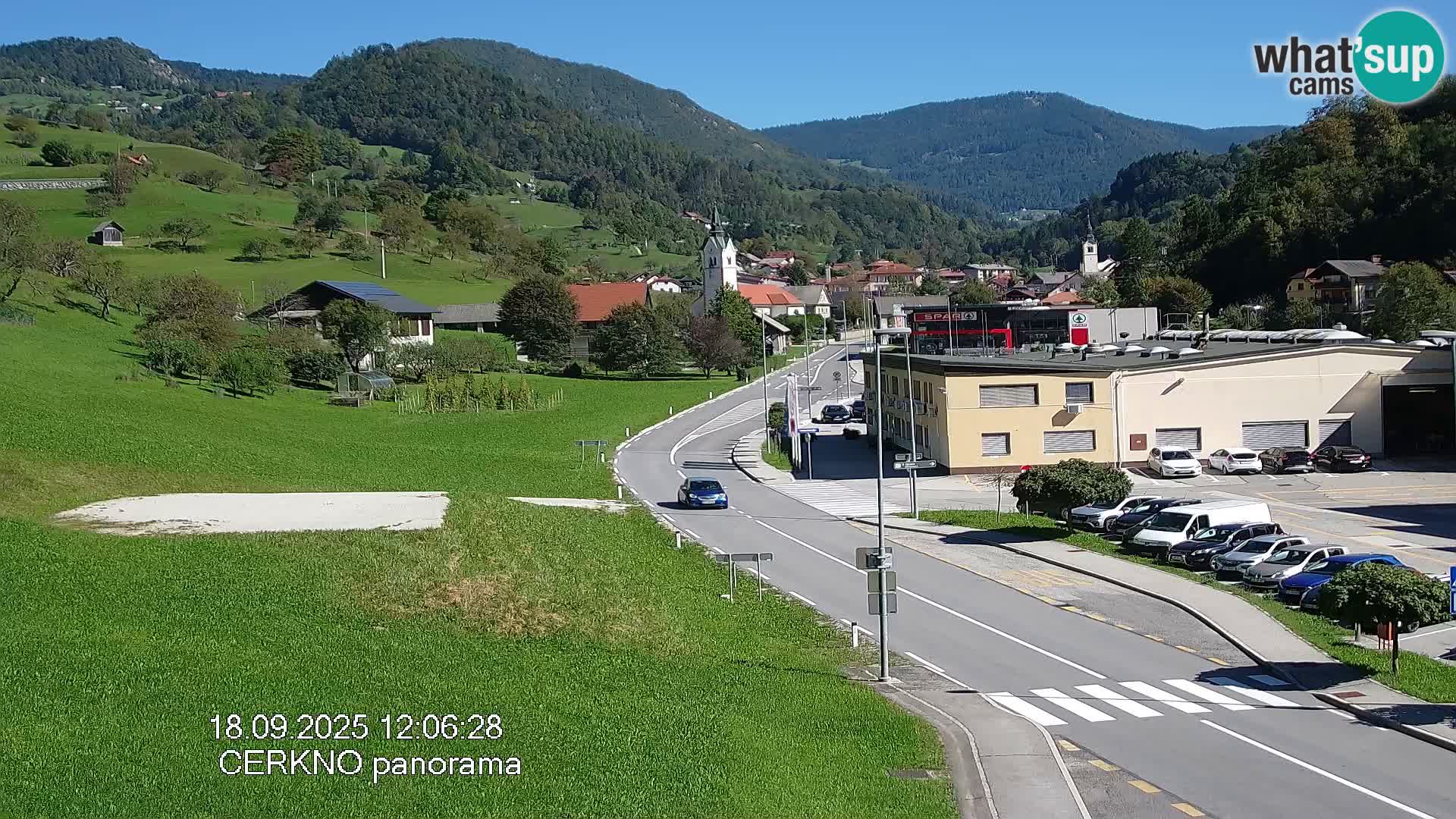 Cerkno city entrance Live Webcam
