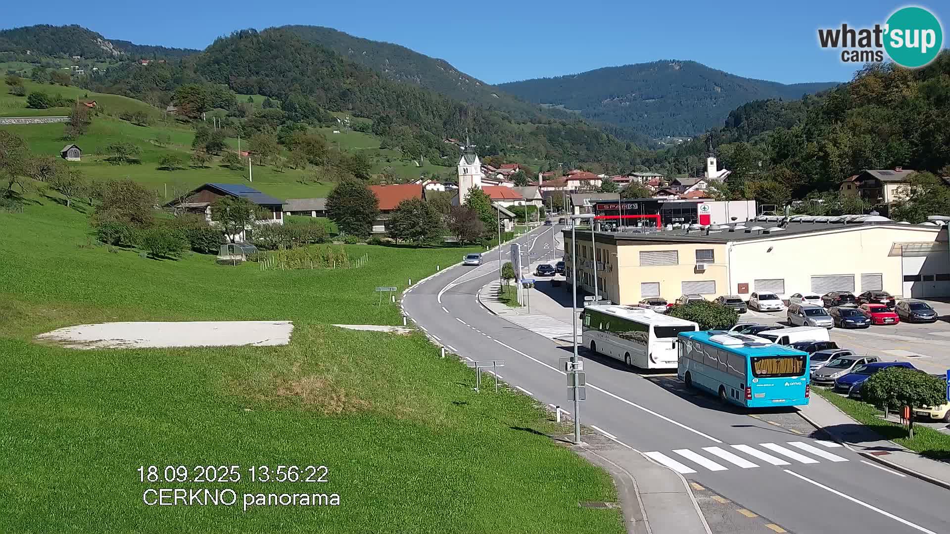 Cerkno city entrance Live Webcam