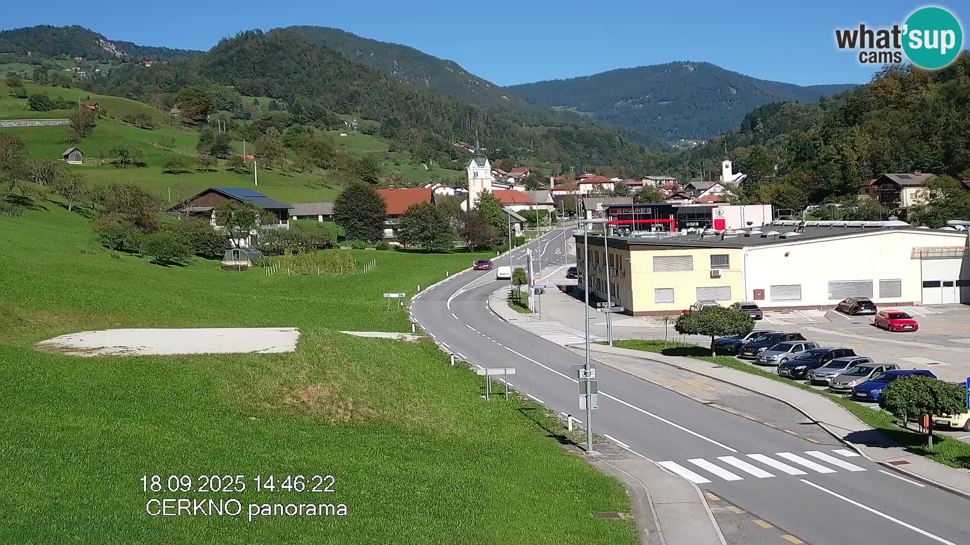 Webcam en direct – Entrée de la ville de Cerkno