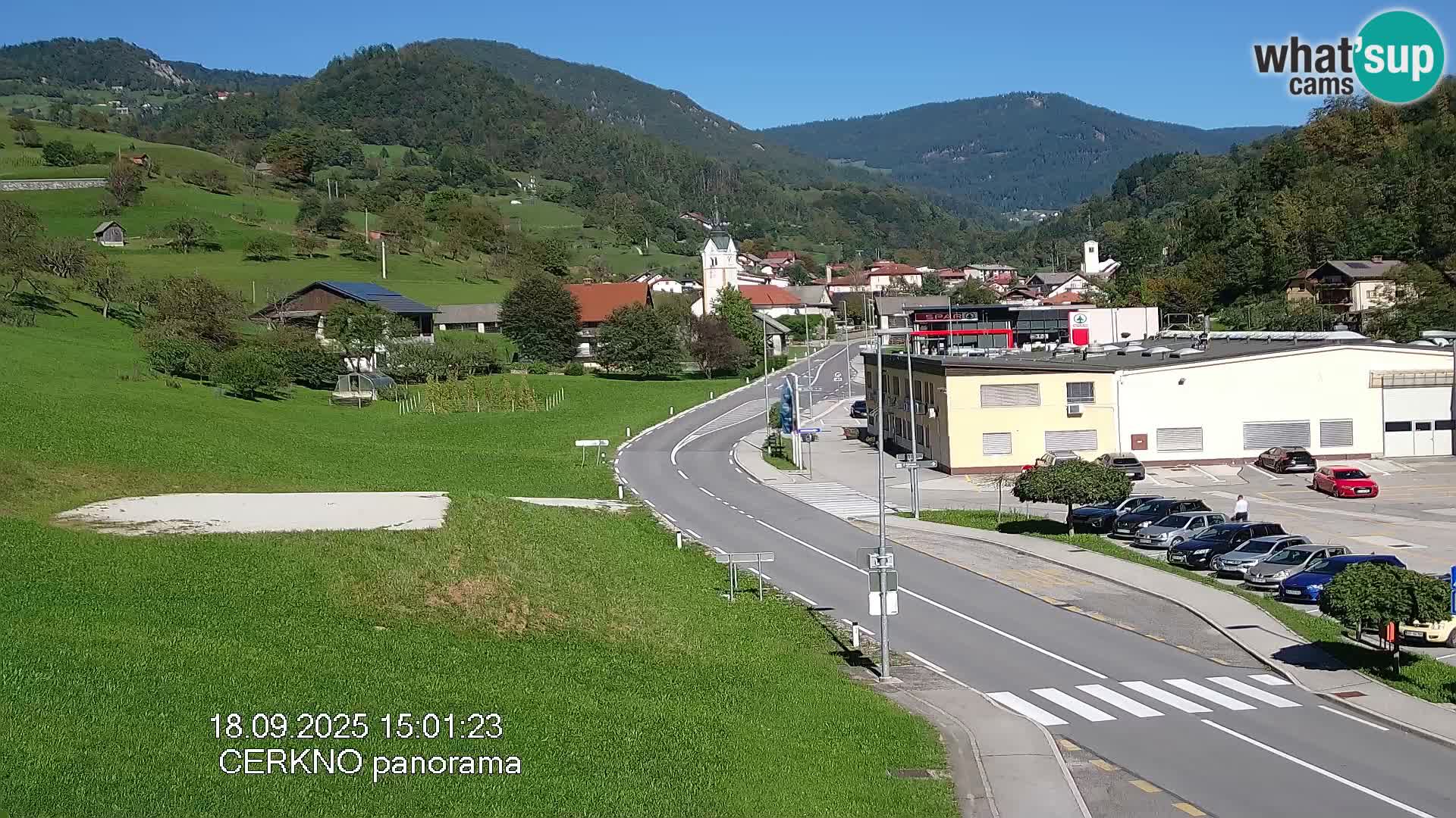 Cerkno city entrance Live Webcam