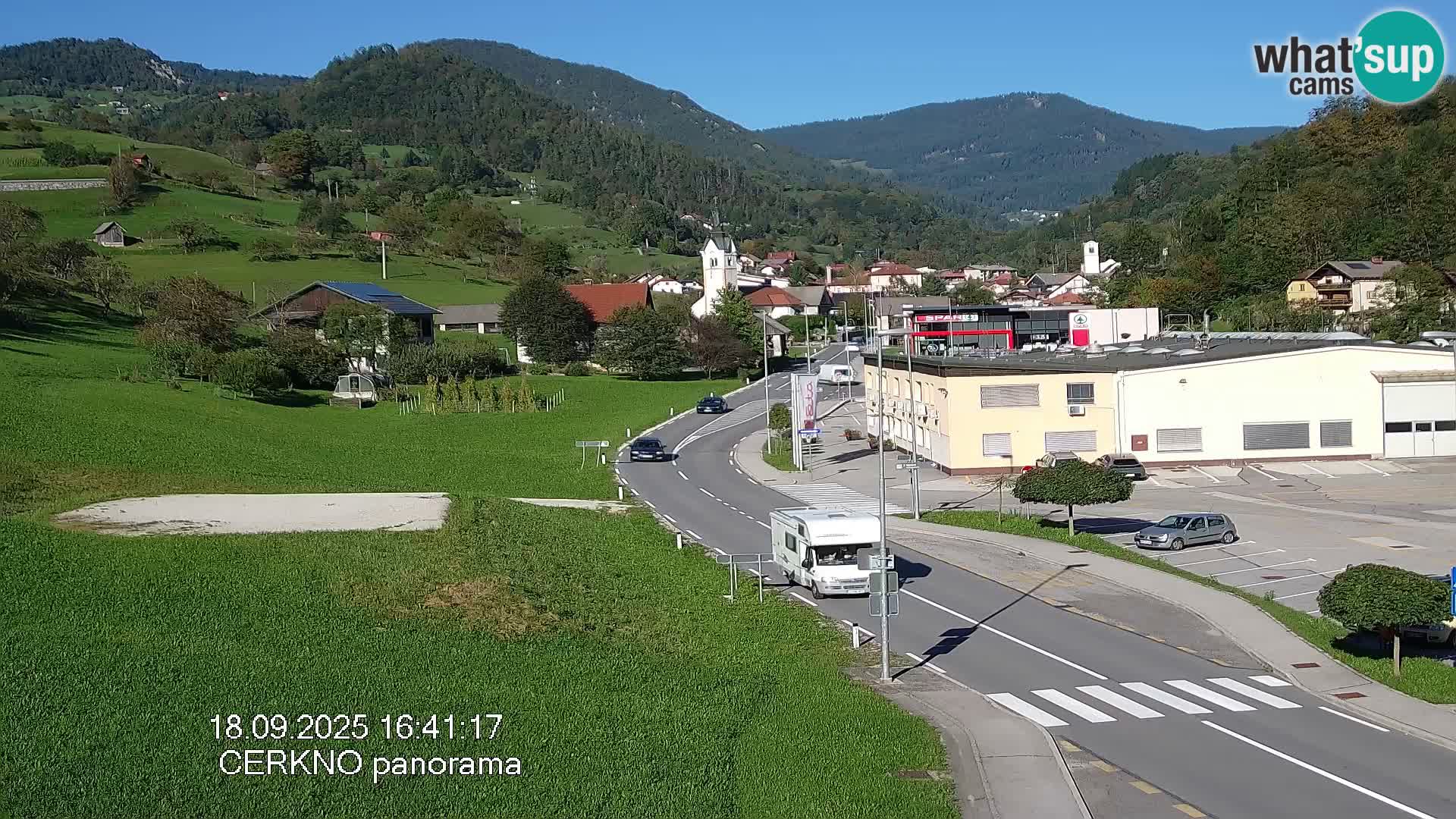 Cerkno city entrance Live Webcam