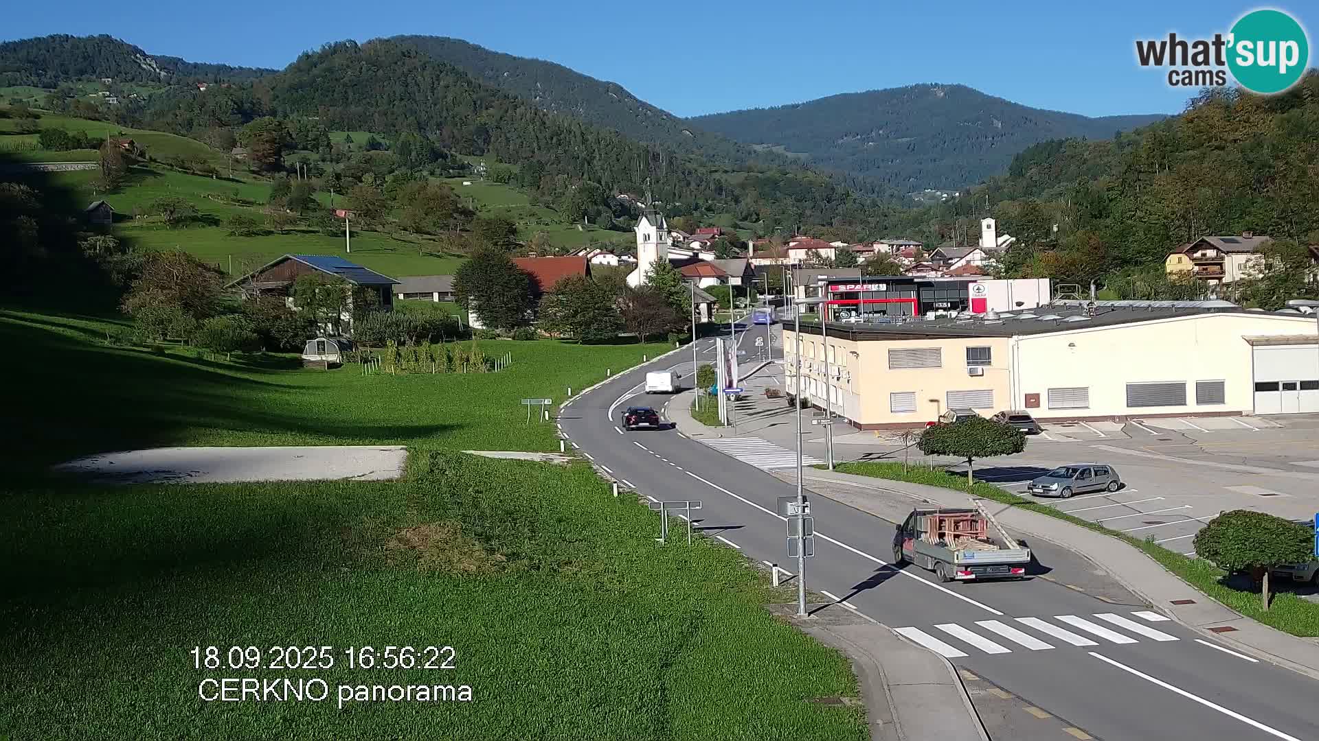 Cerkno city entrance Live Webcam