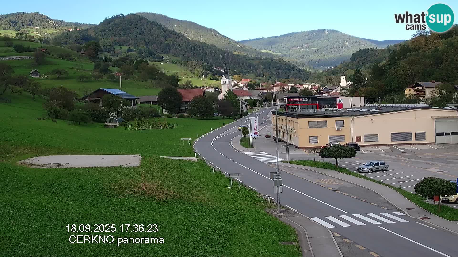 Cerkno city entrance Live Webcam