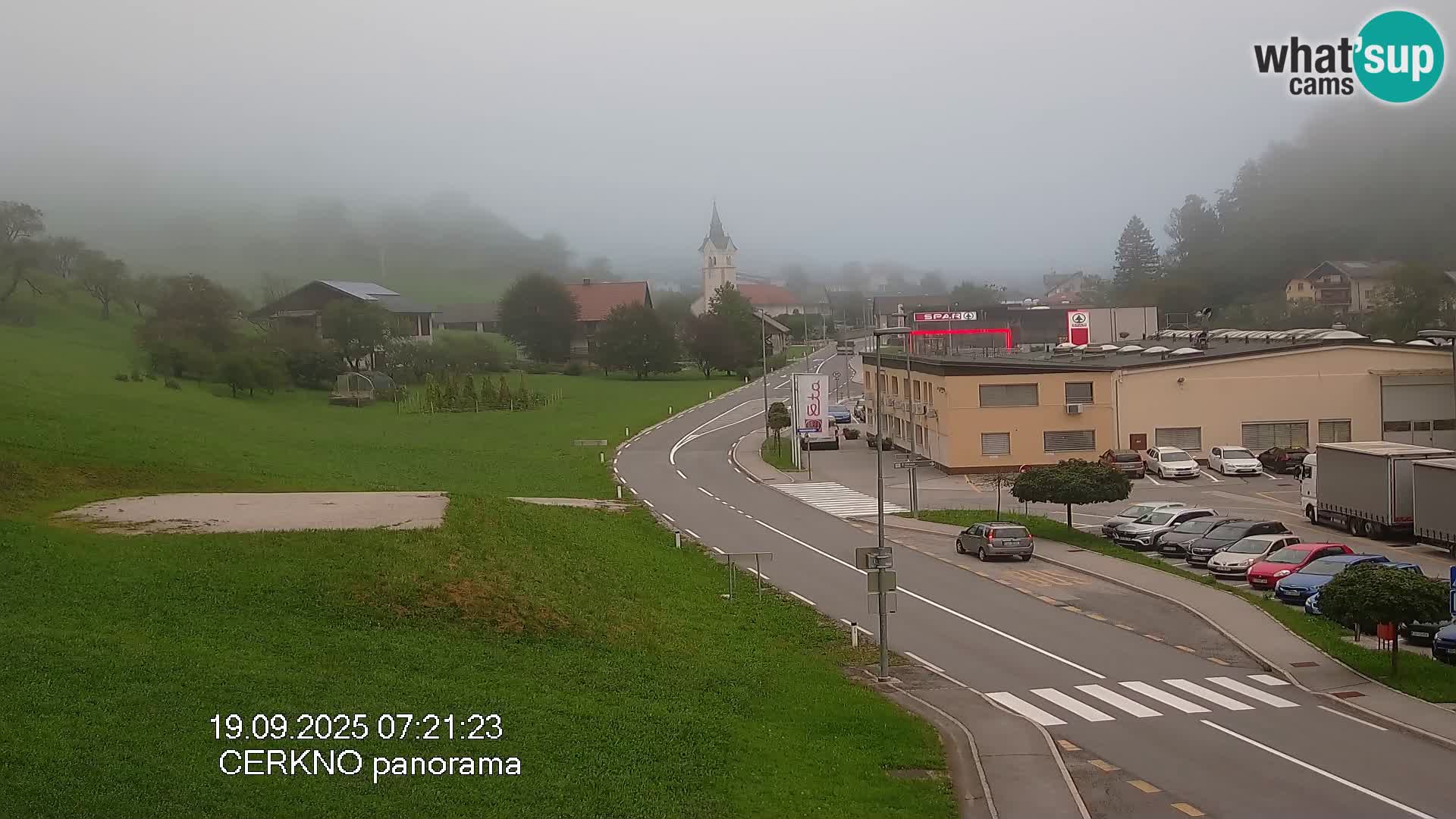 Cerkno entrada a la ciudad Webcam en vivo