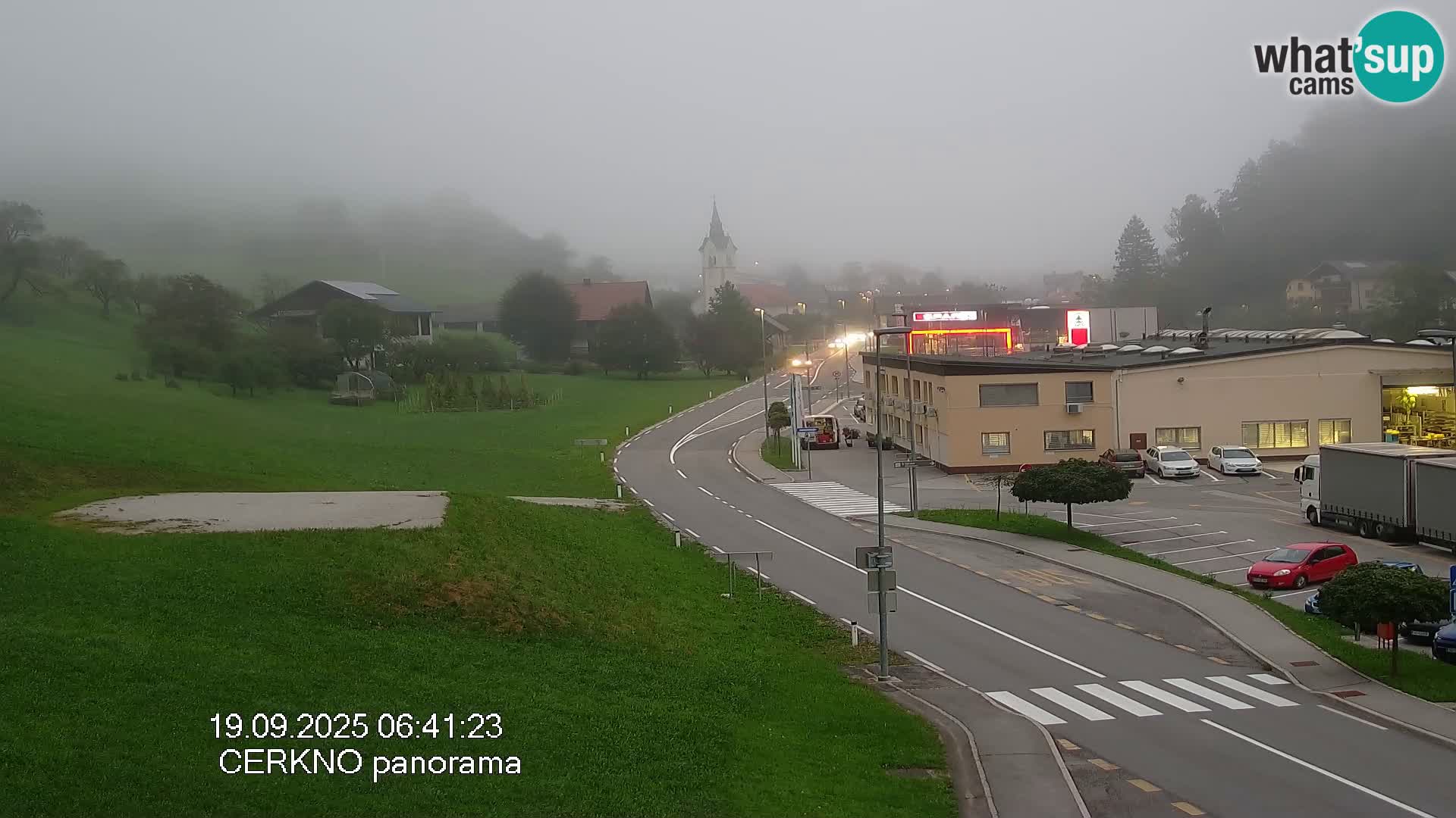 Cerkno city entrance Live Webcam