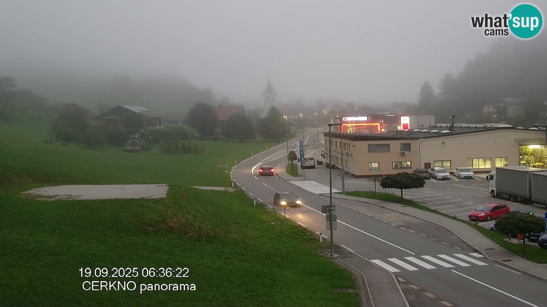 Cerkno city entrance Live Webcam