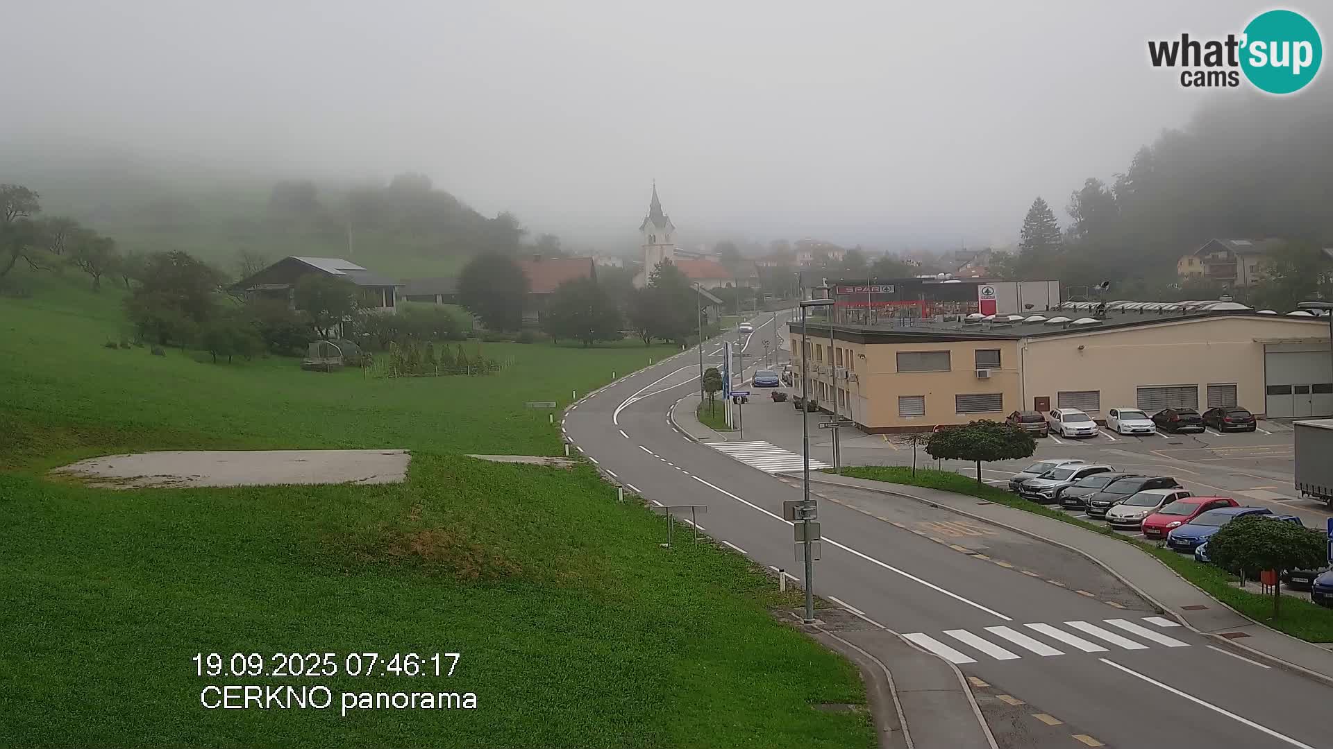 Cerkno entrada a la ciudad Webcam en vivo