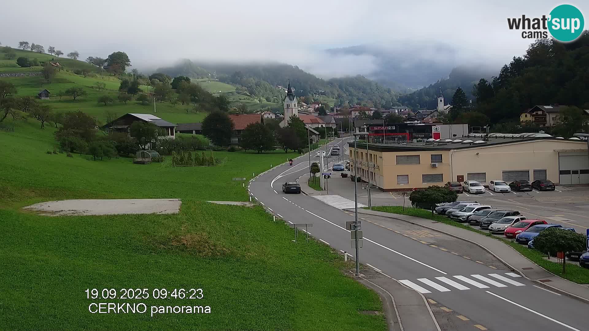 Cerkno entrada a la ciudad Webcam en vivo
