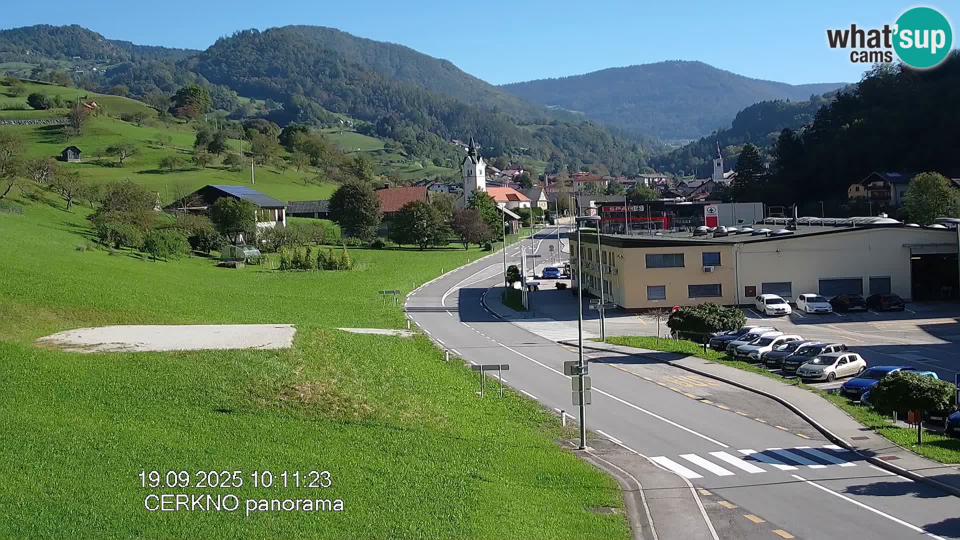 Cerkno city entrance Live Webcam