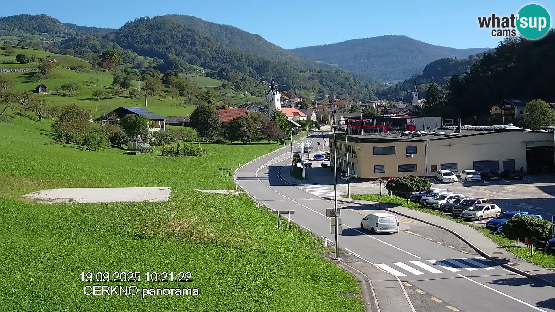 Cerkno entrada a la ciudad Webcam en vivo