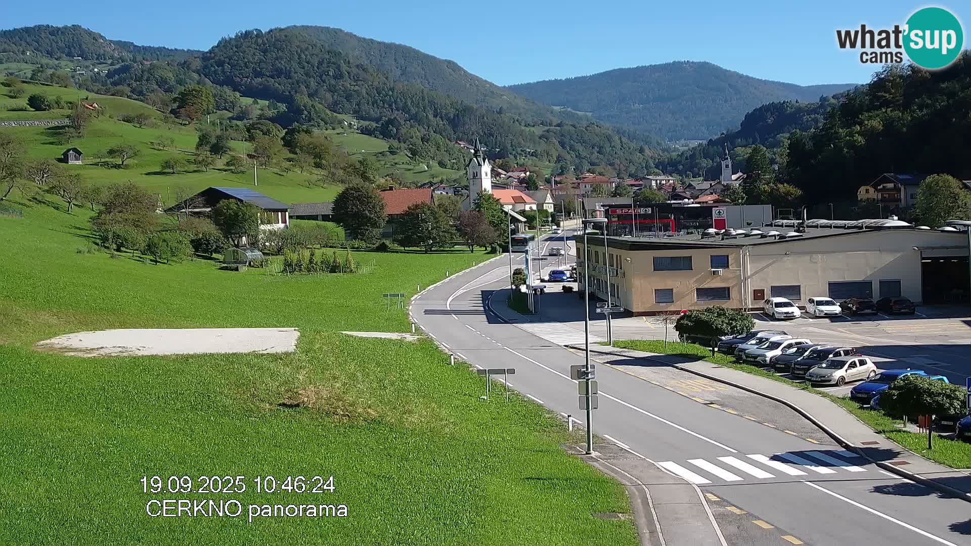 Cerkno city entrance Live Webcam