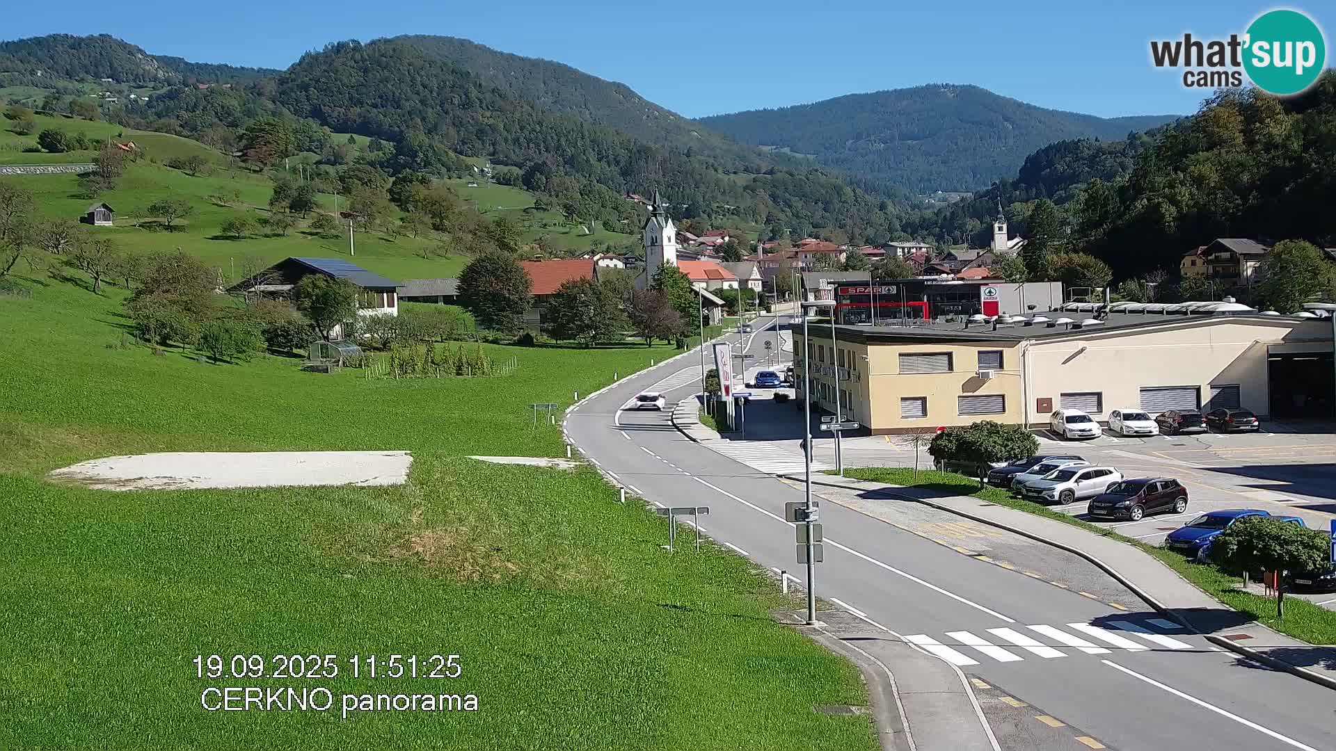 Cerkno city entrance Live Webcam