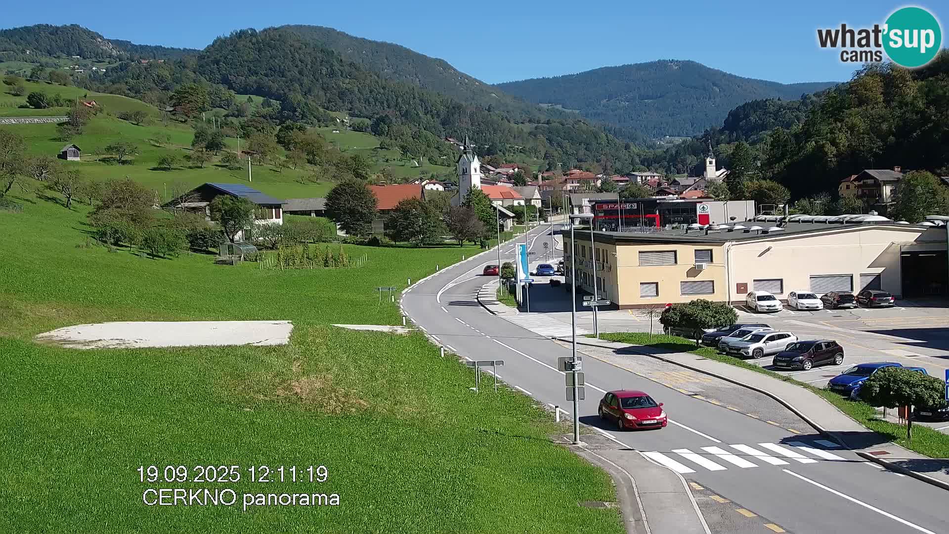 Cerkno entrada a la ciudad Webcam en vivo