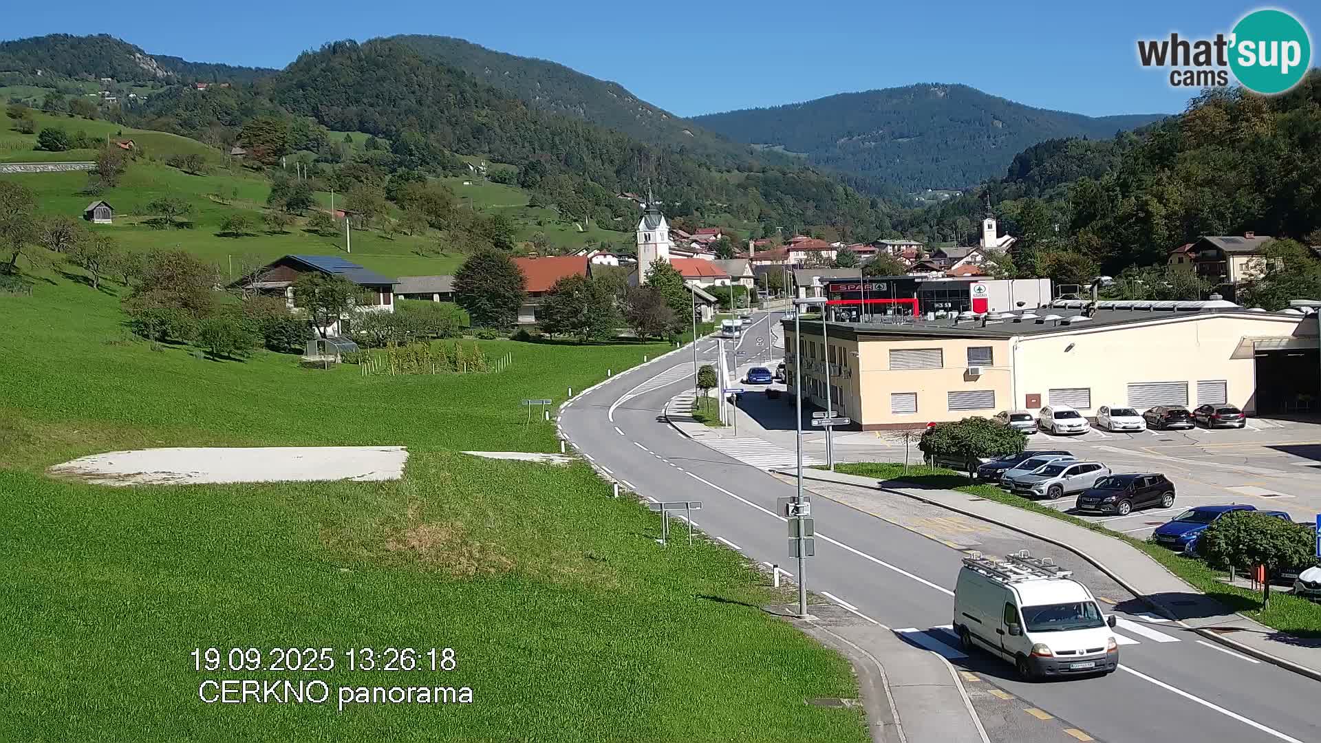 Cerkno city entrance Live Webcam