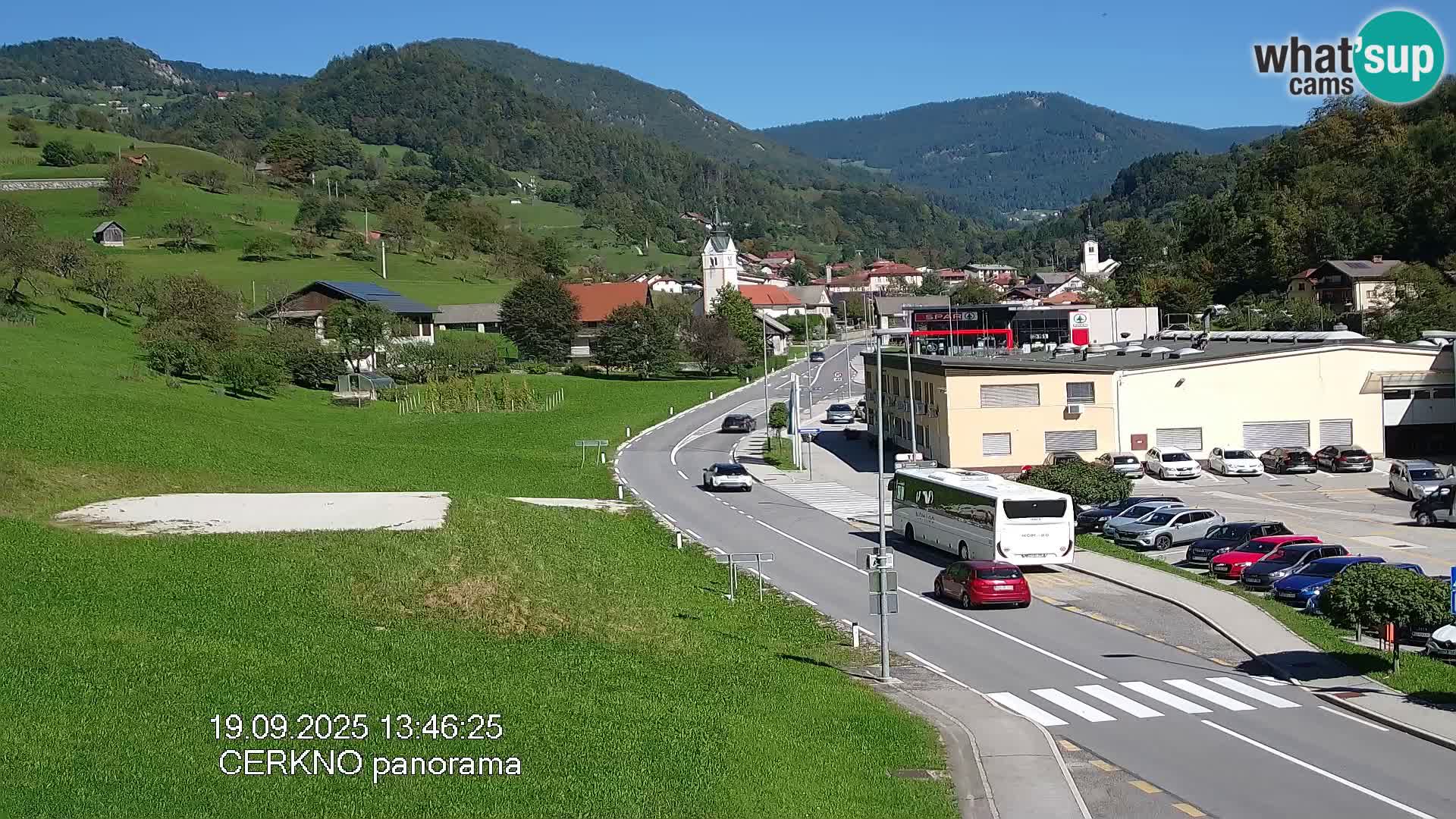 Cerkno city entrance Live Webcam