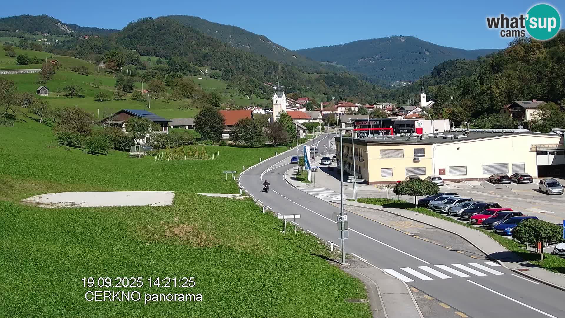 Cerkno city entrance Live Webcam
