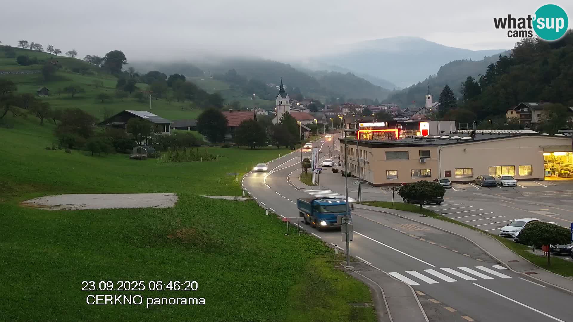 Cerkno city entrance Live Webcam