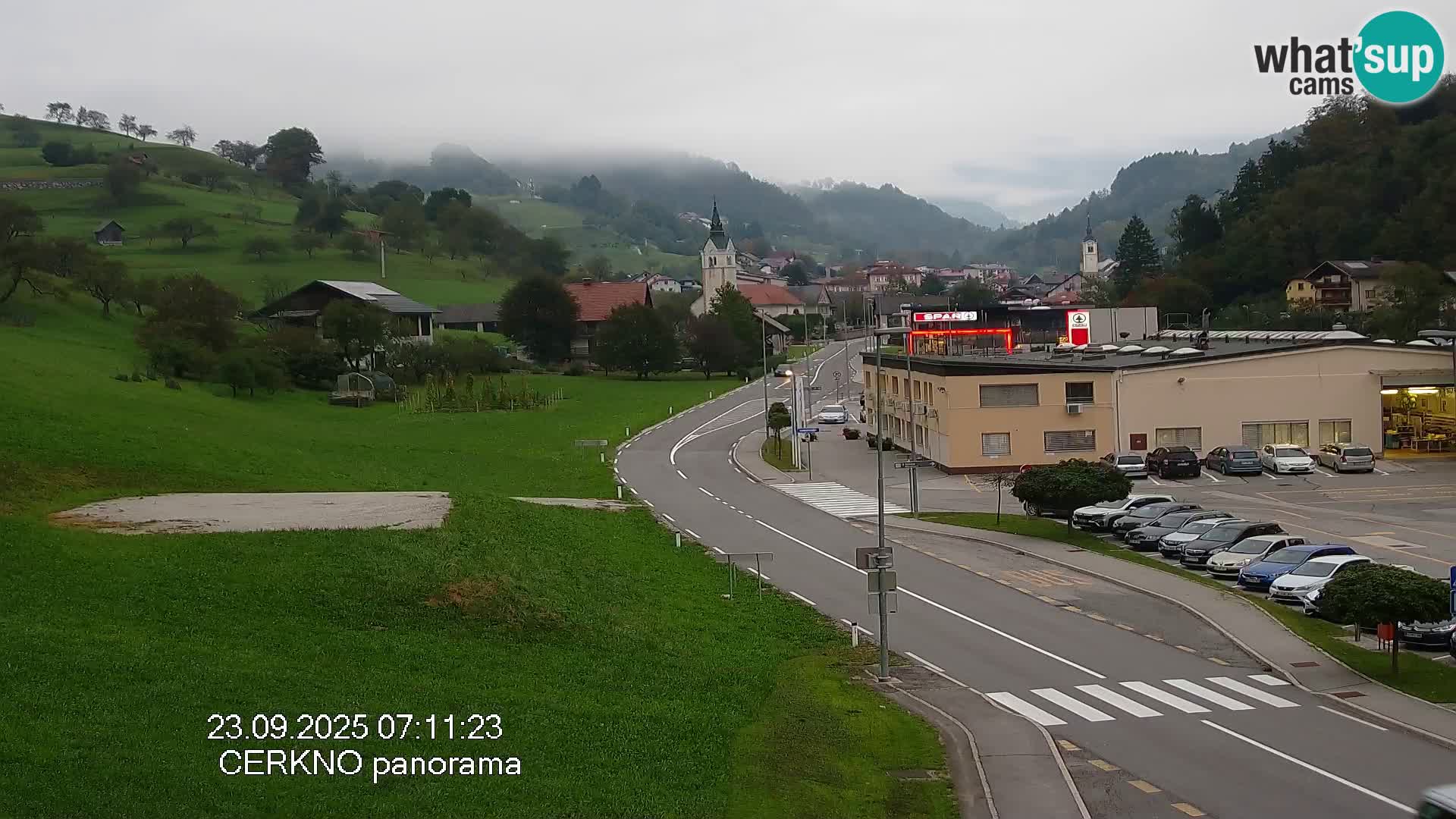 Webcam en direct – Entrée de la ville de Cerkno