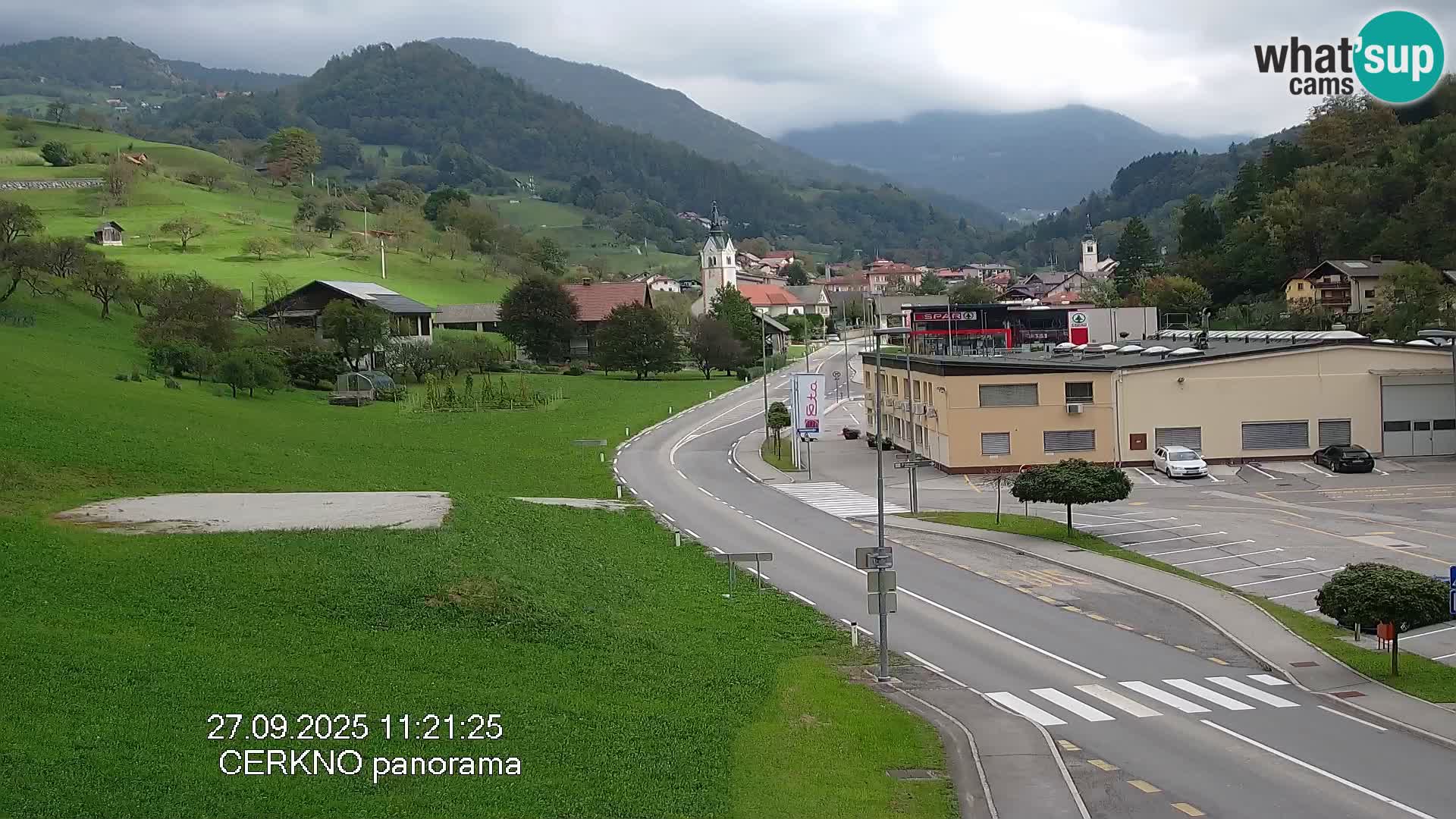 Cerkno city entrance Live Webcam