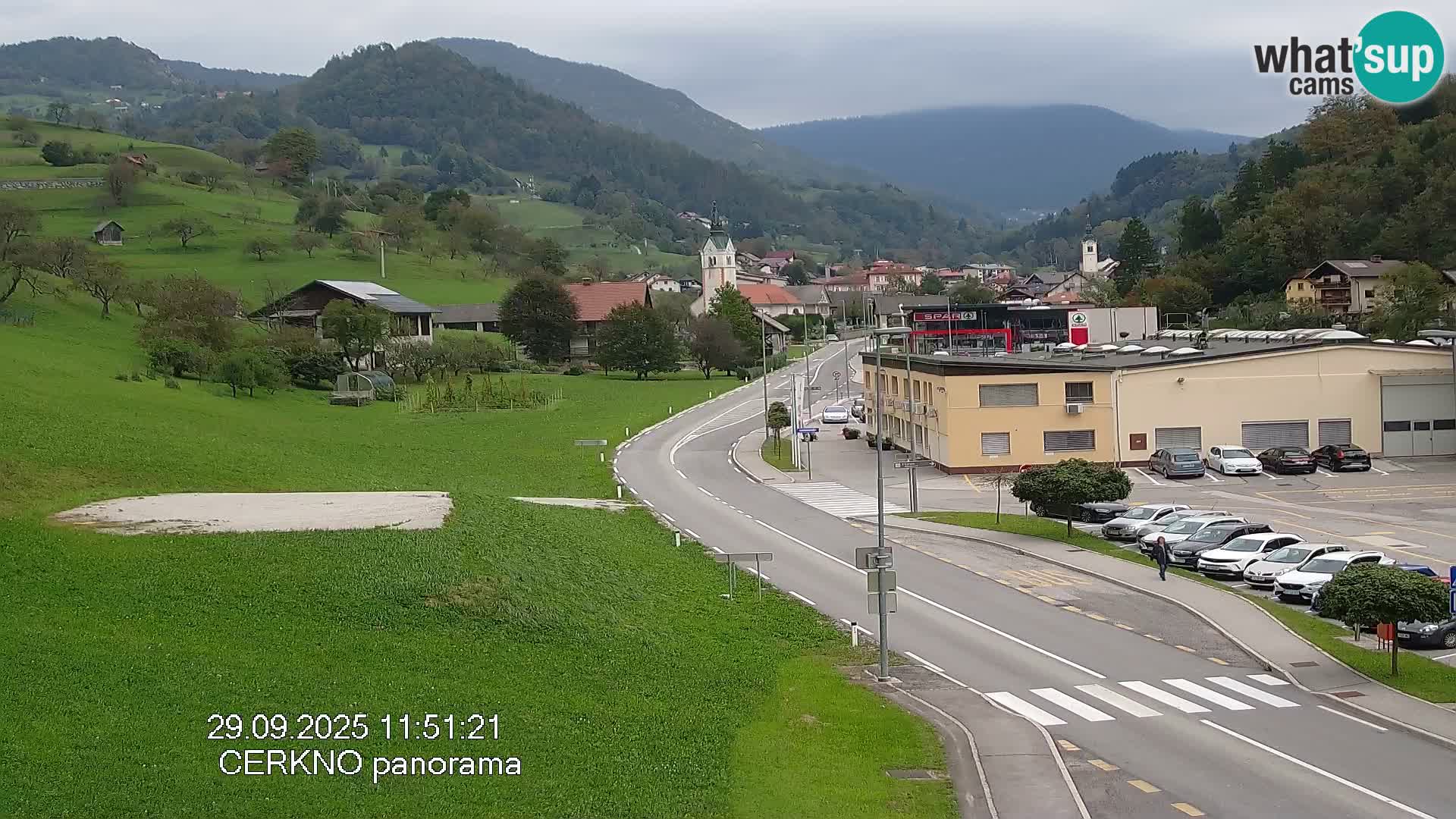 Cerkno city entrance Live Webcam